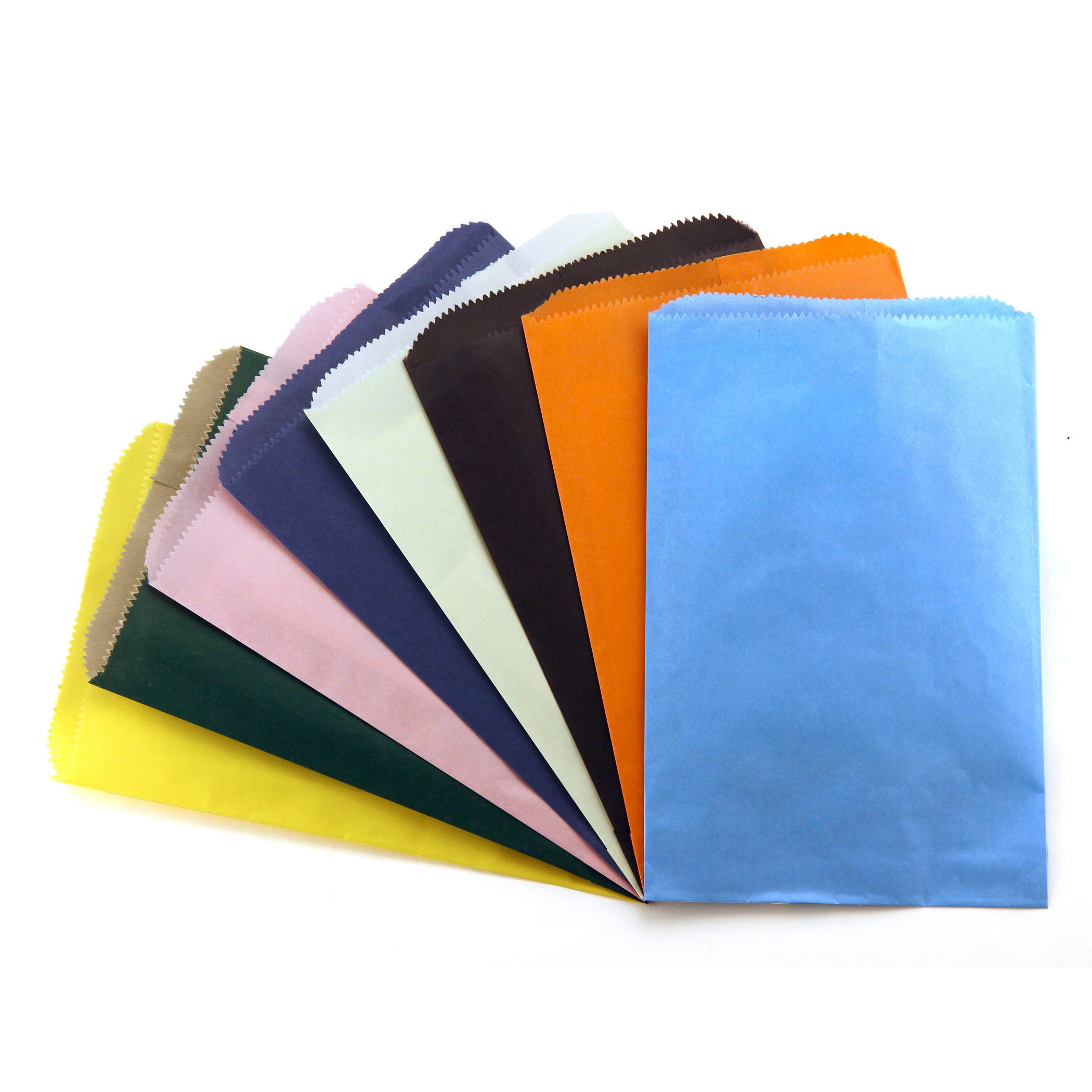 Pinch Bottom Bags, Assorted Colors, 6" x 9", 28 Per Pack, 3 Packs - A1 School Supplies