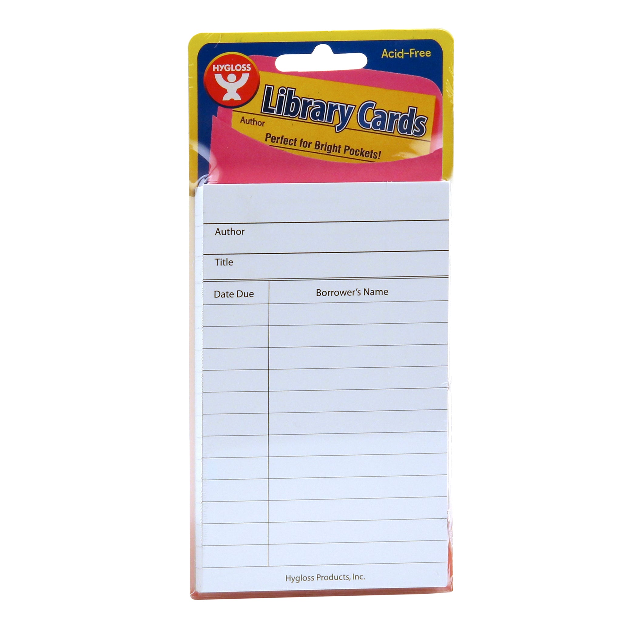 Library Cards, White, Pack of 500