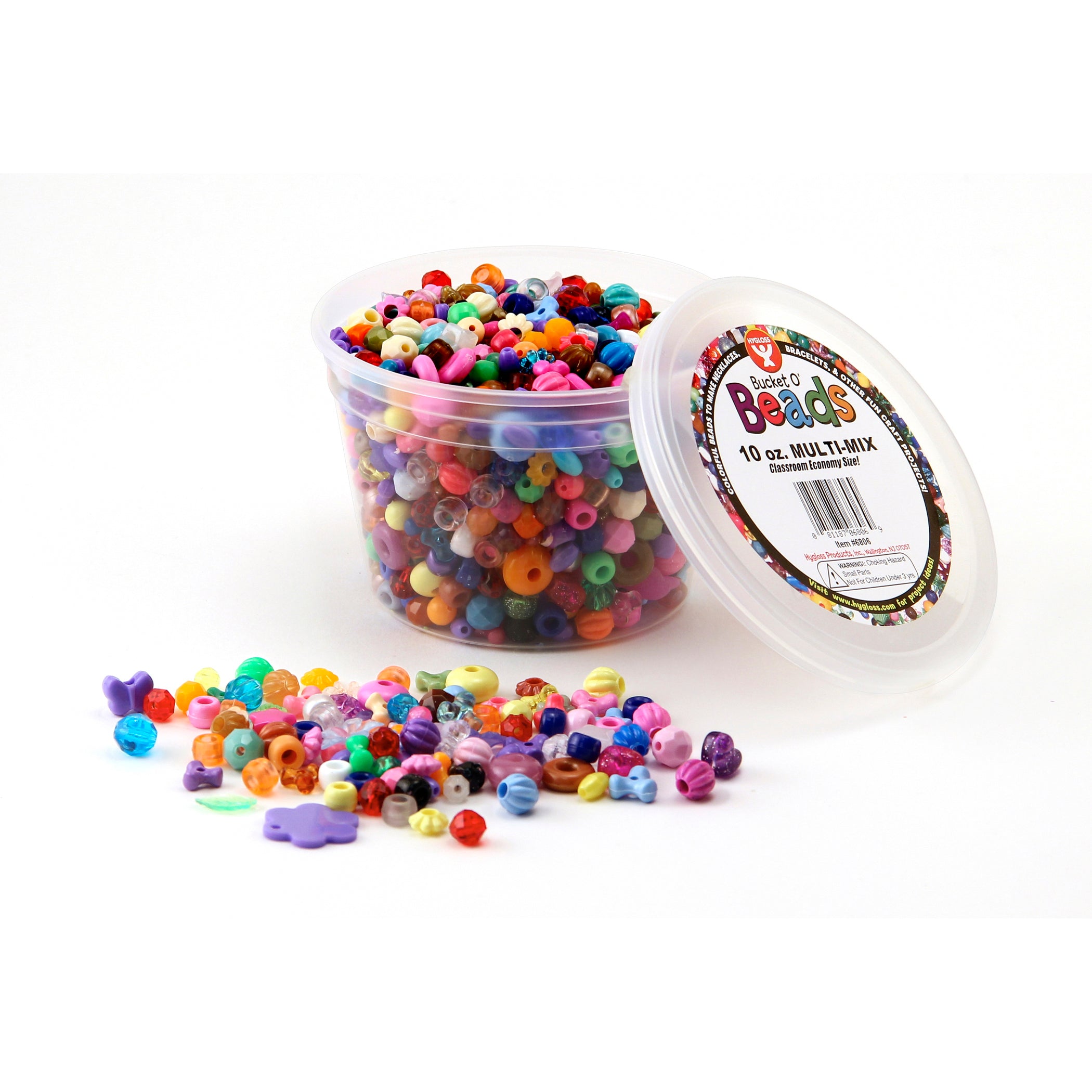 Bucket O' Beads, 10 oz. Multi Mix Per Pack, 3 Packs - A1 School Supplies