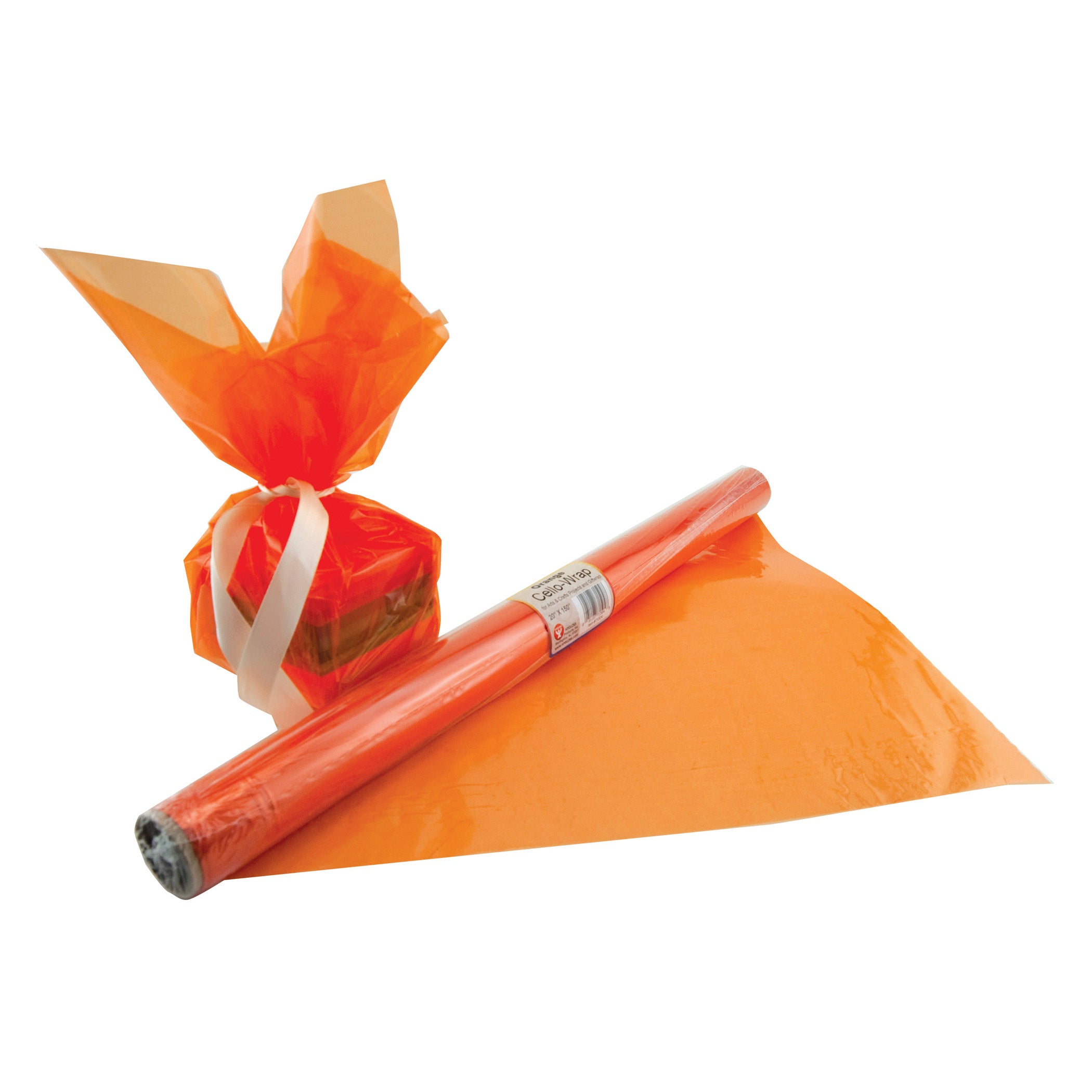 Cello-Wrap™ Roll, Orange, 20" x 12.5', 6 Rolls