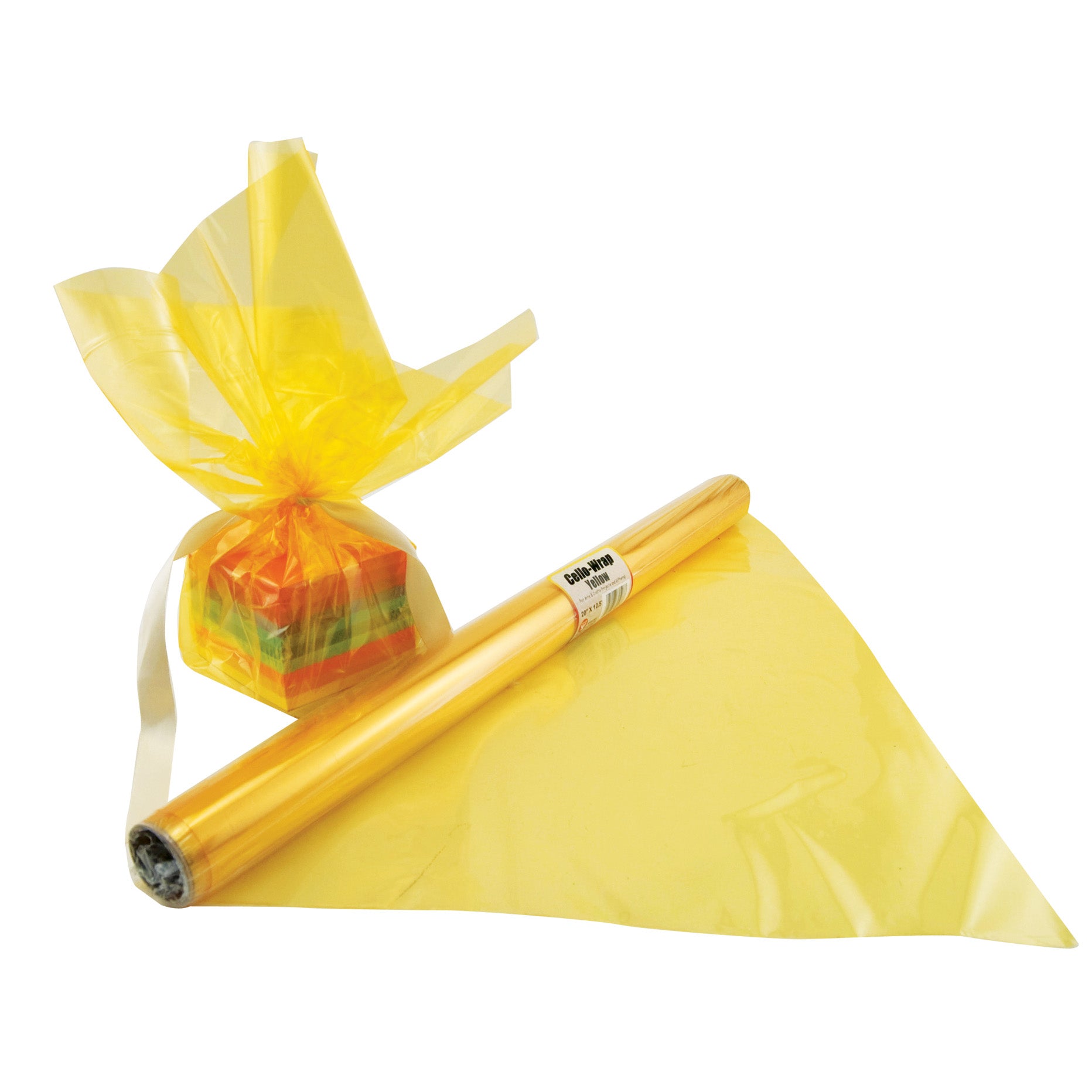 Cello-Wrap™ Roll, Yellow, 20" x 12.5', 6 Rolls