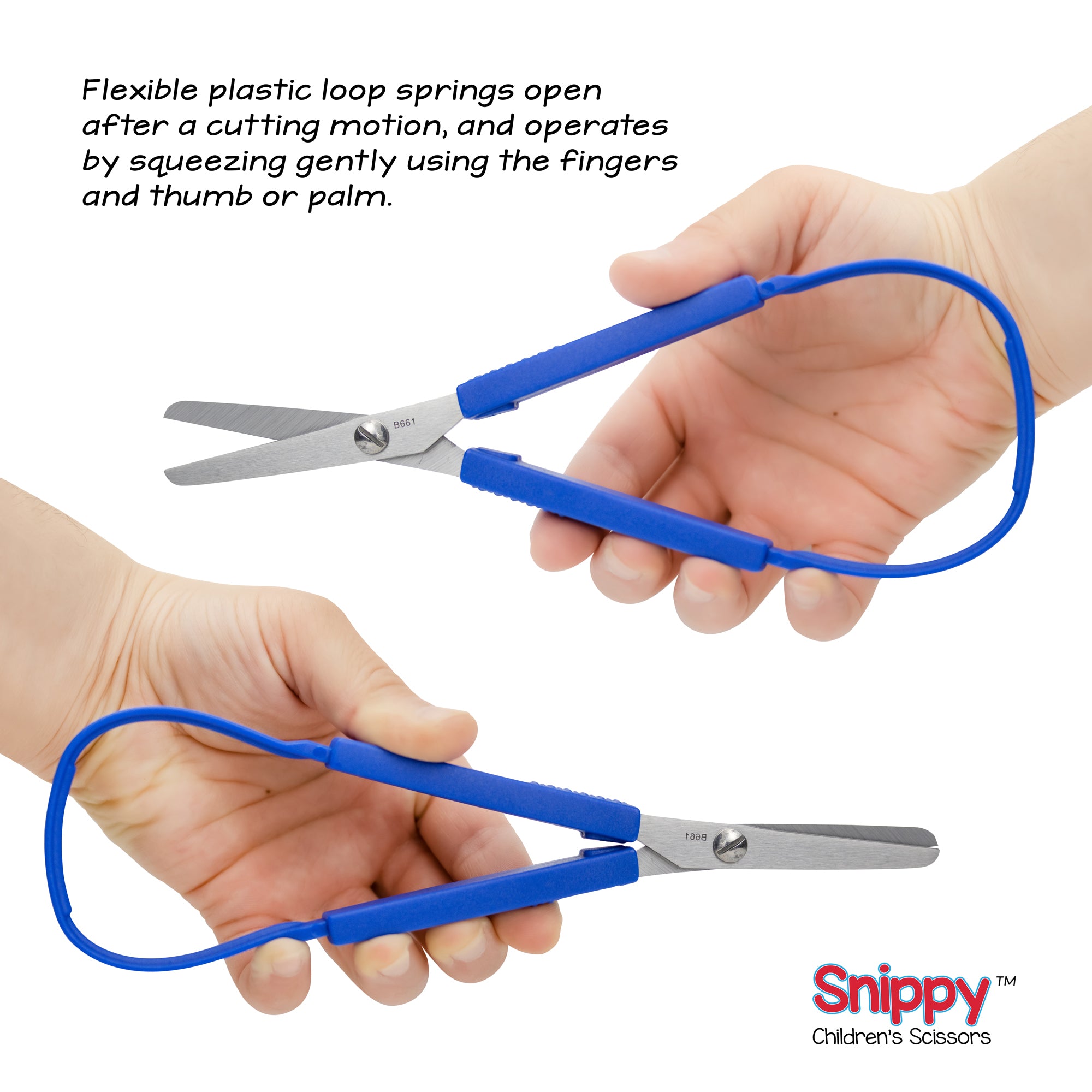 Snippy® Easy Spring Loop Scissors, Blunt Tip, Pack of 6