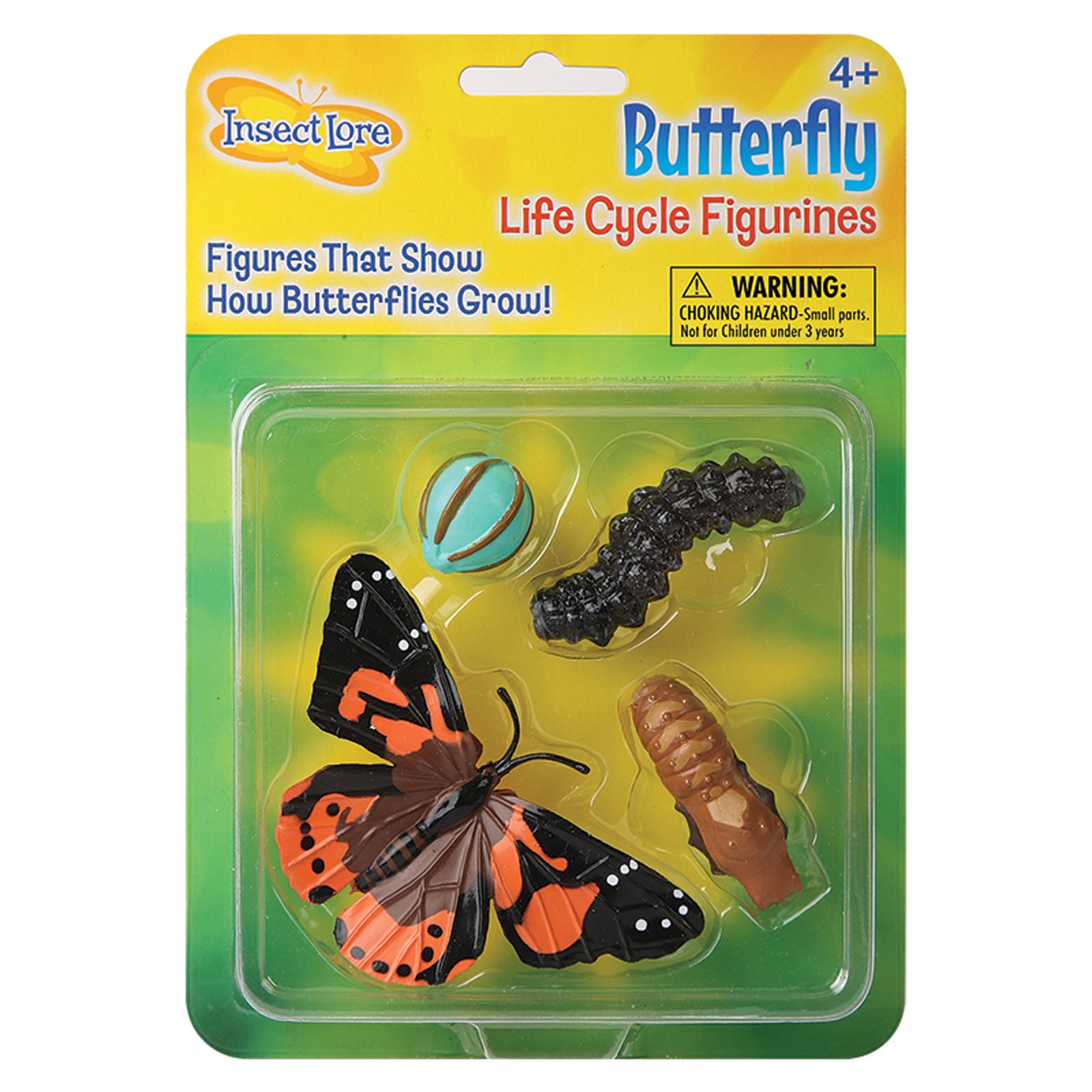 Butterfly Life Cycle Stages Figurines, 4 Per Set, 2 Sets