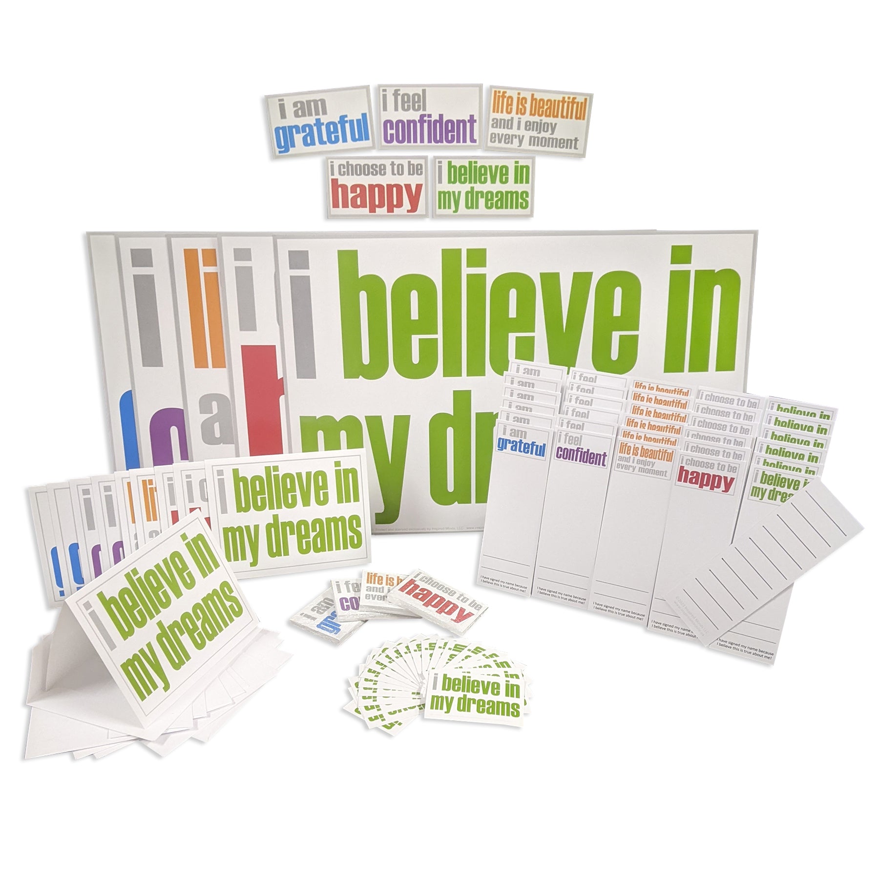 Confidence Ultra Booster Set, Posters, Magnets, Notes, Page Keepers, Note Cards, 150 Pieces