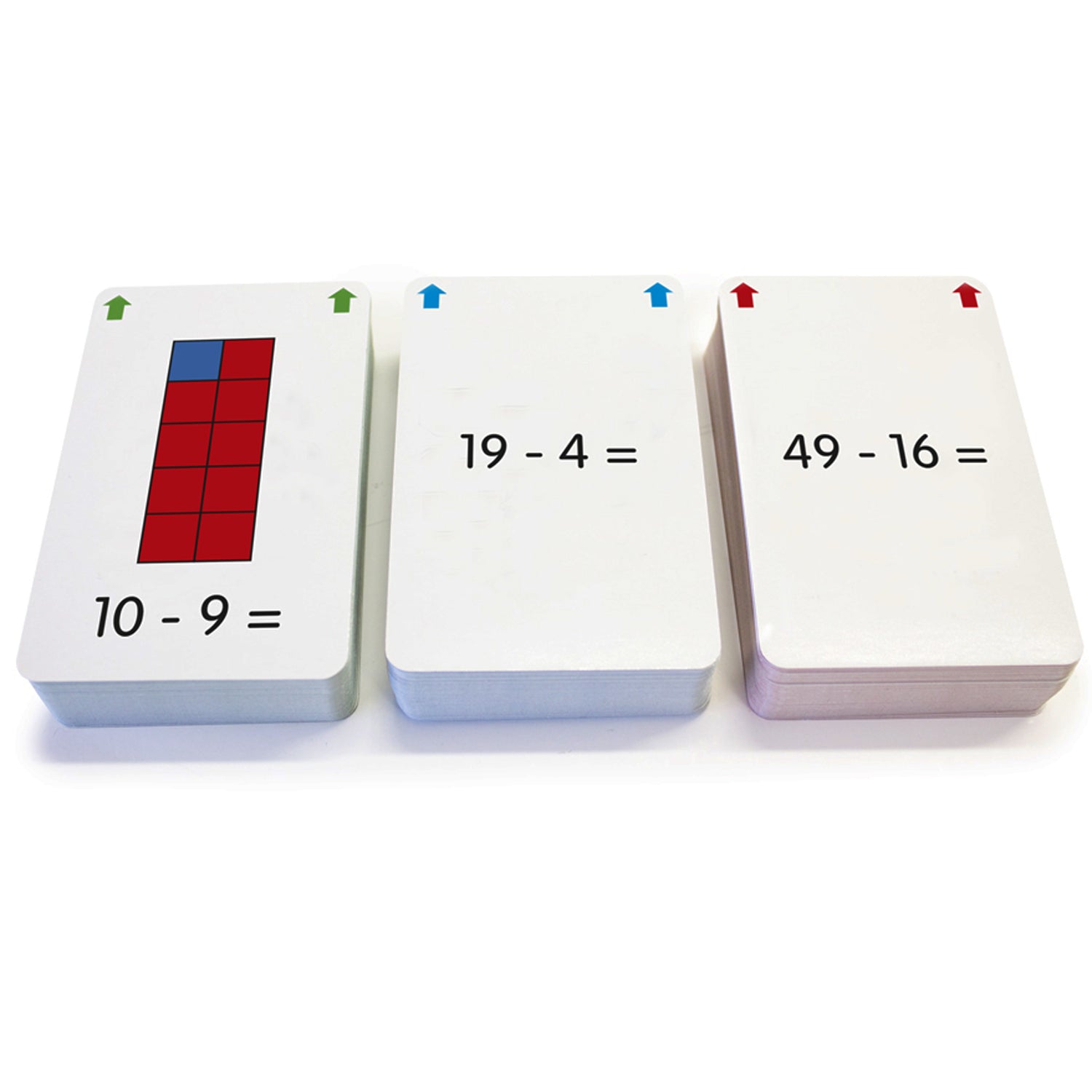 Subtraction Flashcards, 3 Sets Per Pack, 3 Packs