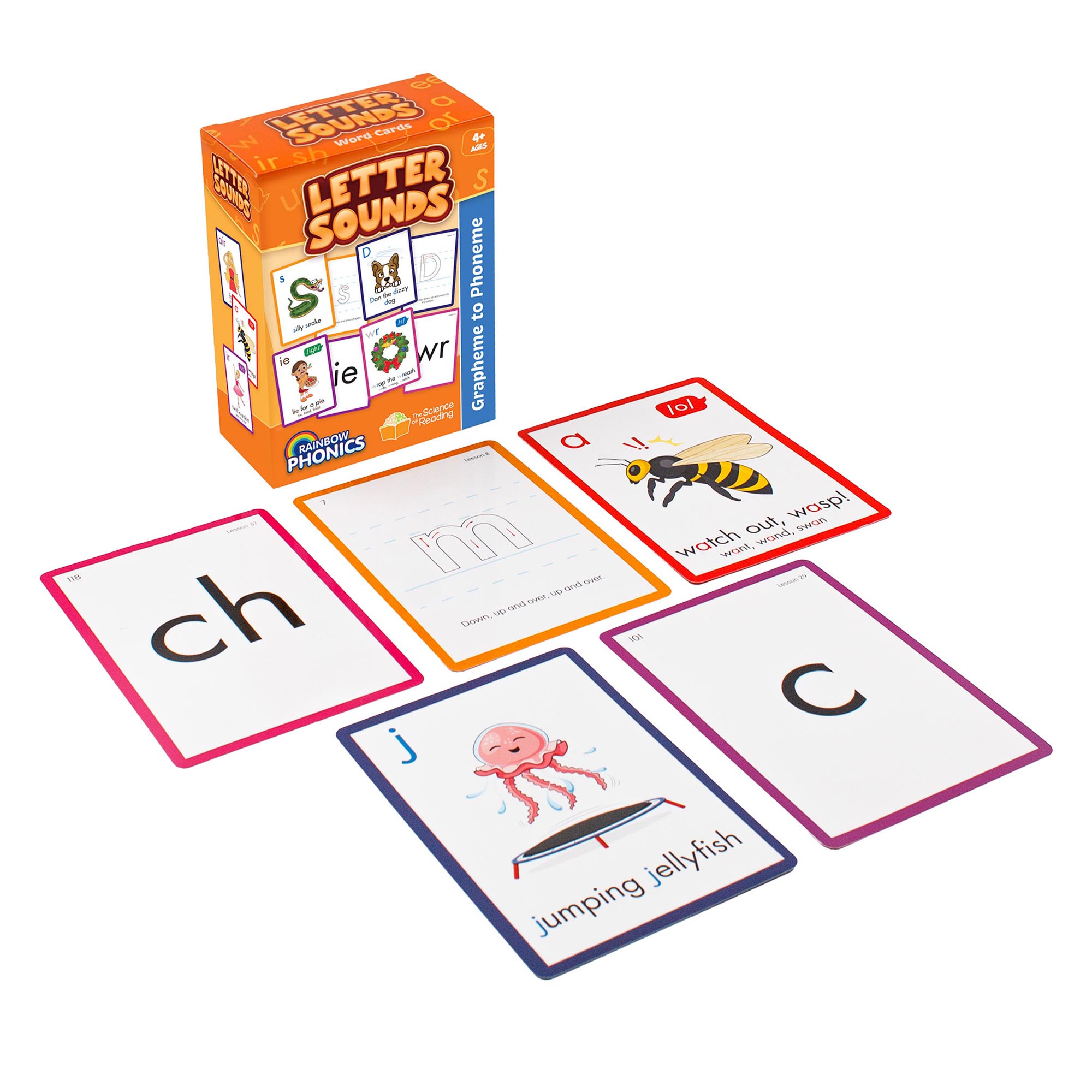 Rainbow Phonics Letter Sound Cards, Graphene to Phoneme