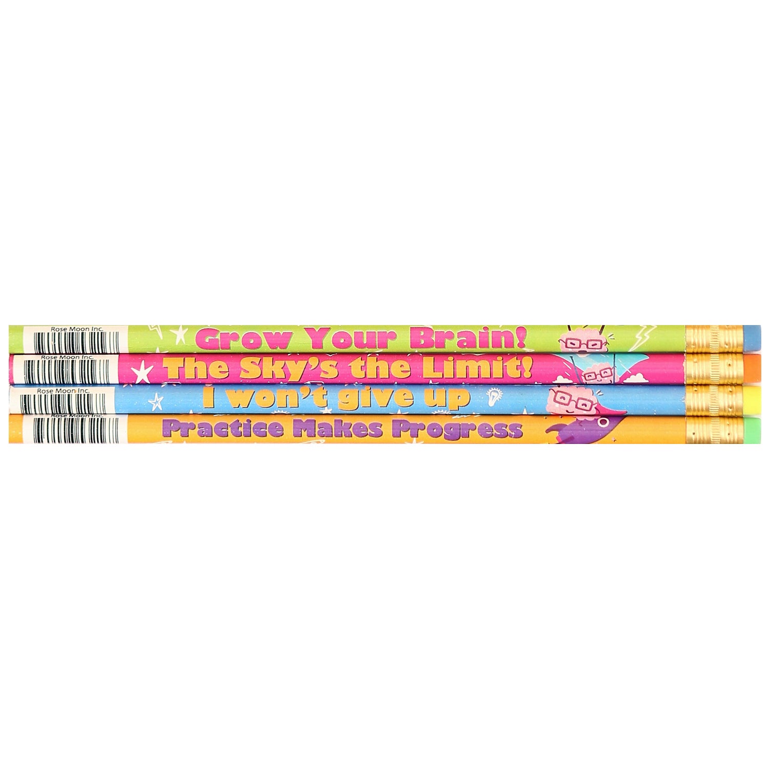 Growth Mindset Pencil Assortment, 12 per Pack, 12 Packs