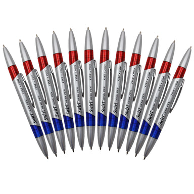 Swirl Ink Pens, Red/Blue Combo, 12 Per Pack, 2 Packs - A1 School Supplies