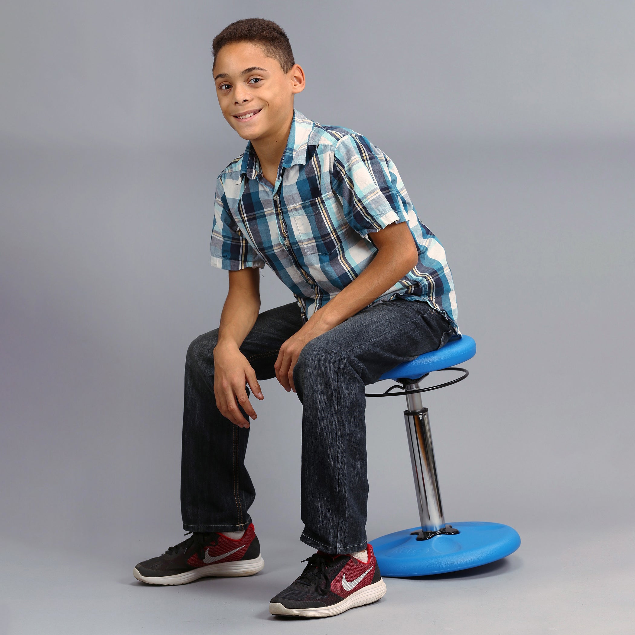 Kids Adjustable Tall Wobble Chair 16.5-24", Blue