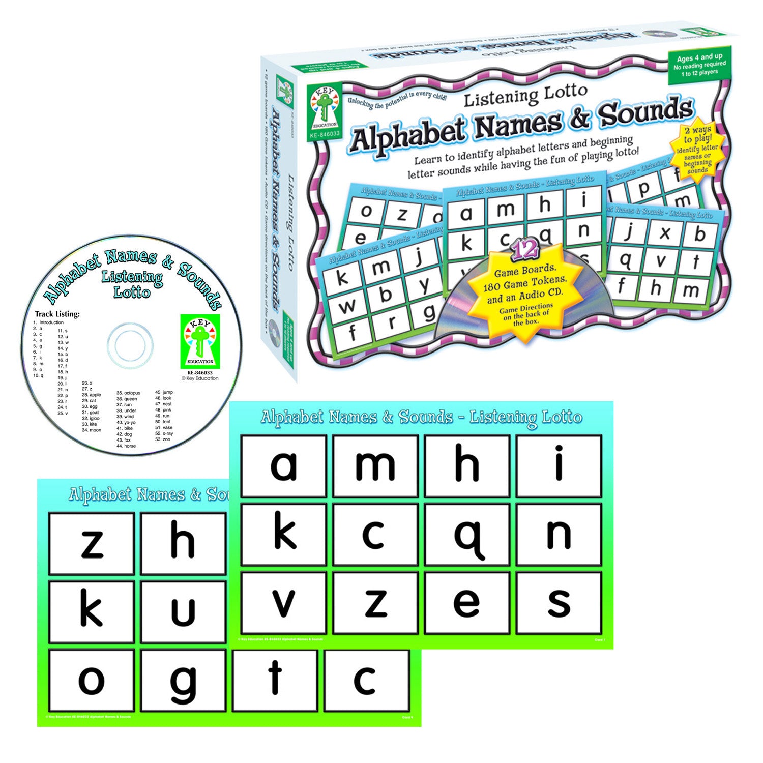 Listening Lotto: Alphabet Names & Sounds Board Game, Grade PK-1 - A1 School Supplies