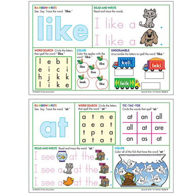 Write On/Wipe Off: Read and Write First Words Manipulative, Grade PK-2 - A1 School Supplies