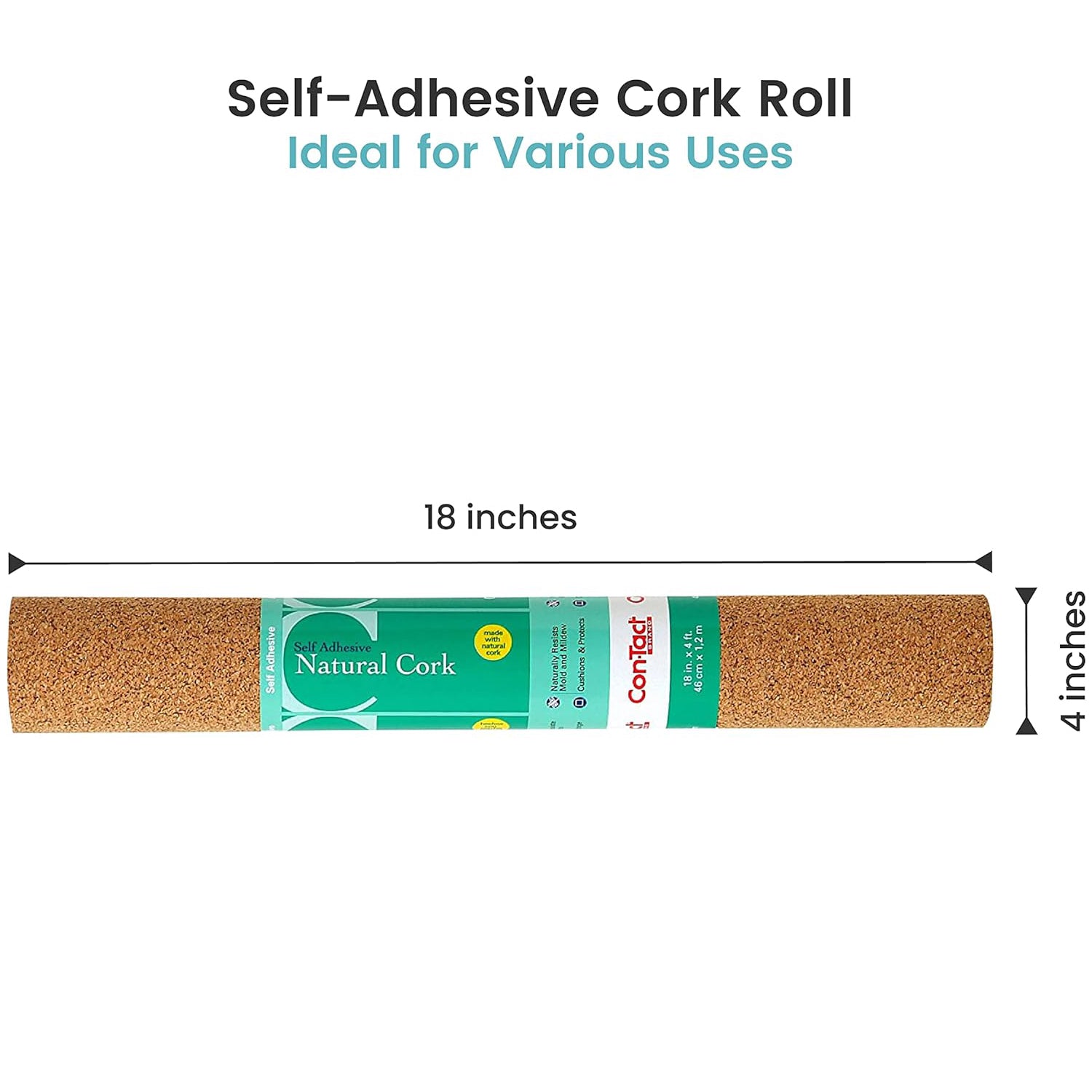 Adhesive Roll, Cork, 18" x 4'