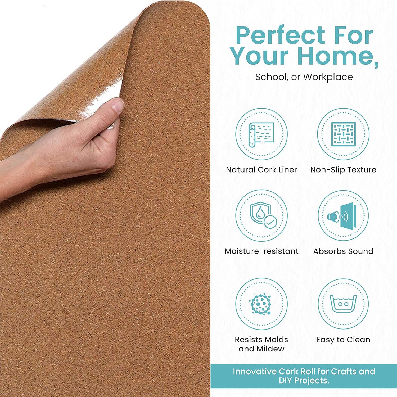 Adhesive Roll, Cork, 18" x 4'