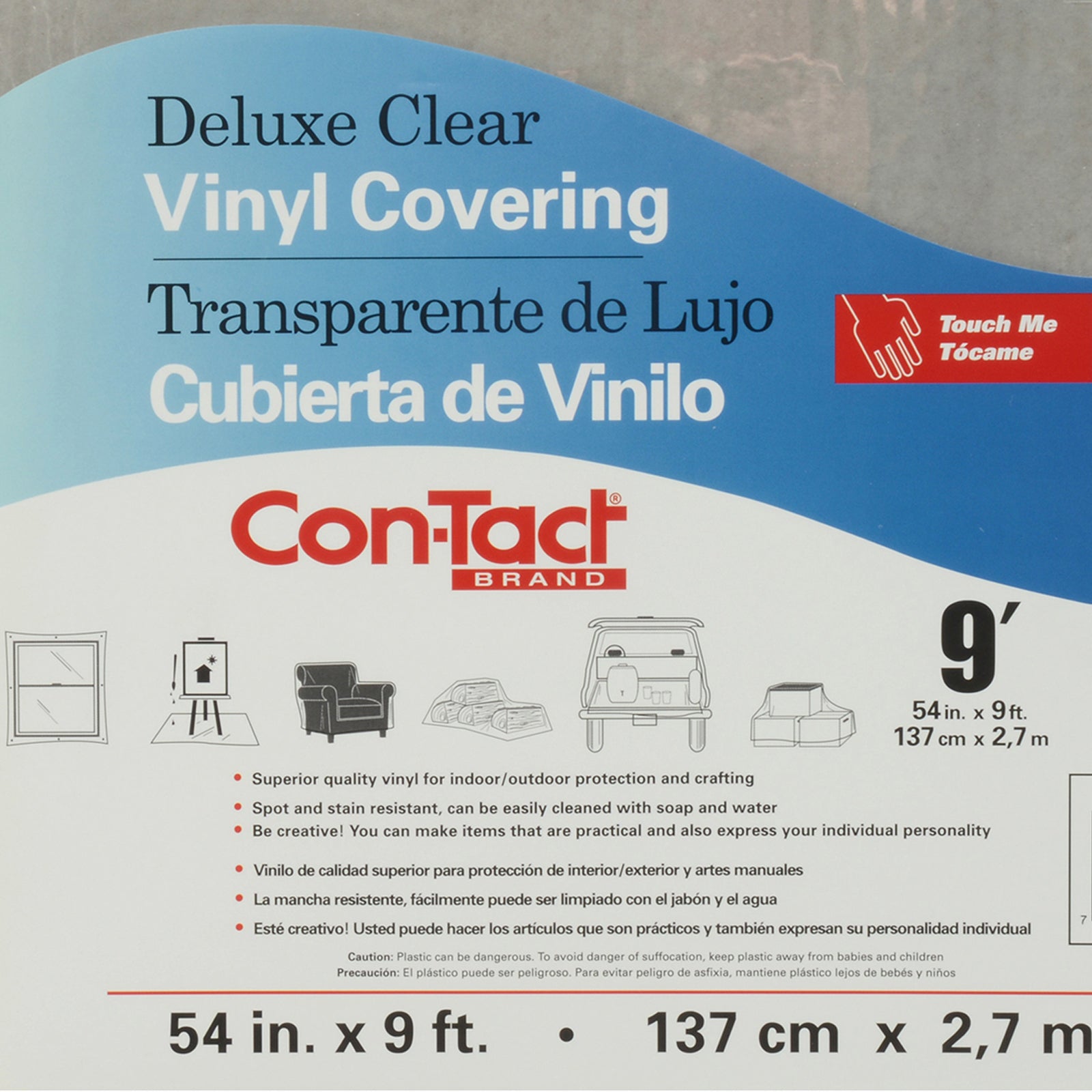 Clear Vinyl Covering, Deluxe, 54" x 9'