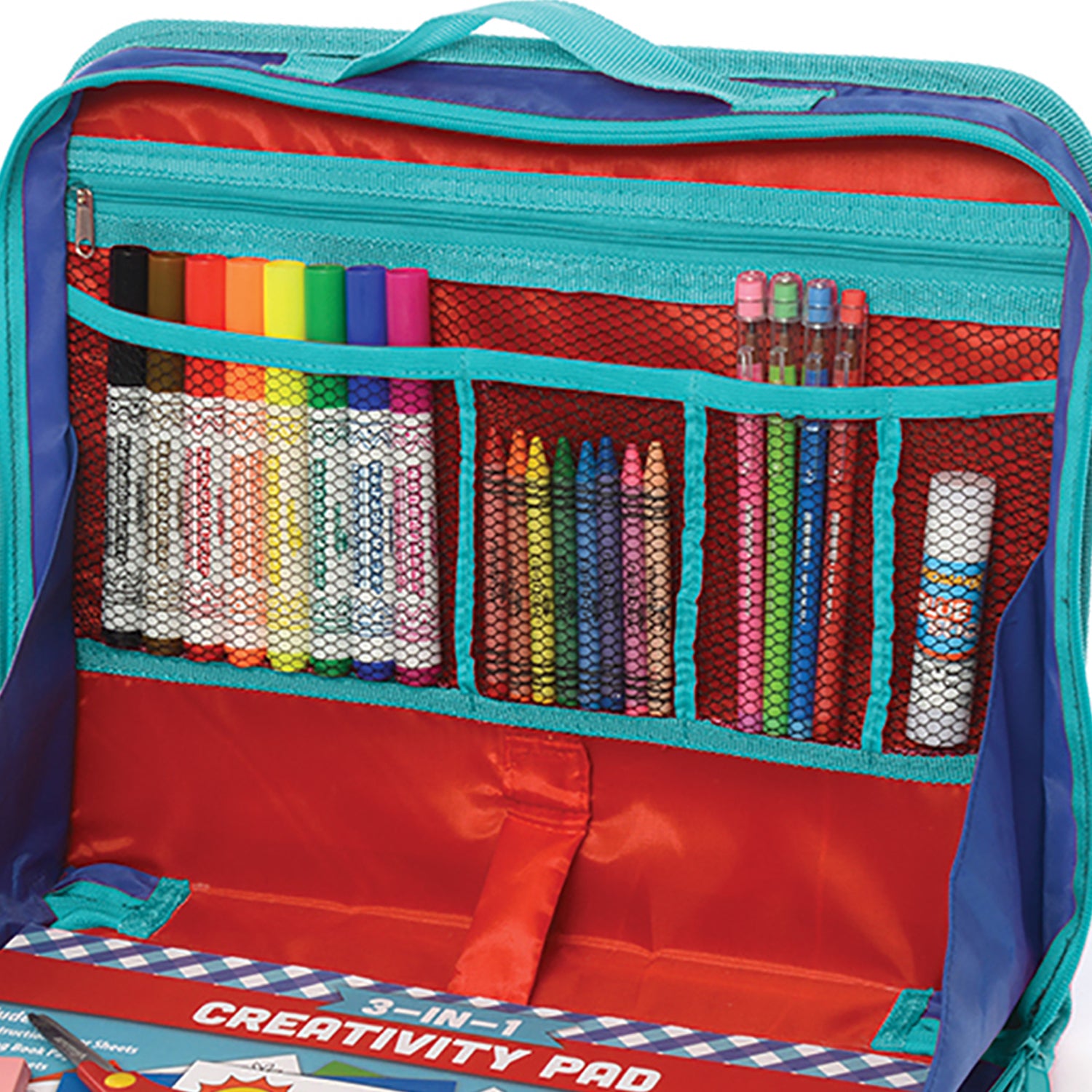 EzDesk Travel Activity Kit, Laptop Style with Paper, Writing & Coloring Accessories, 11.4" x 13.8"