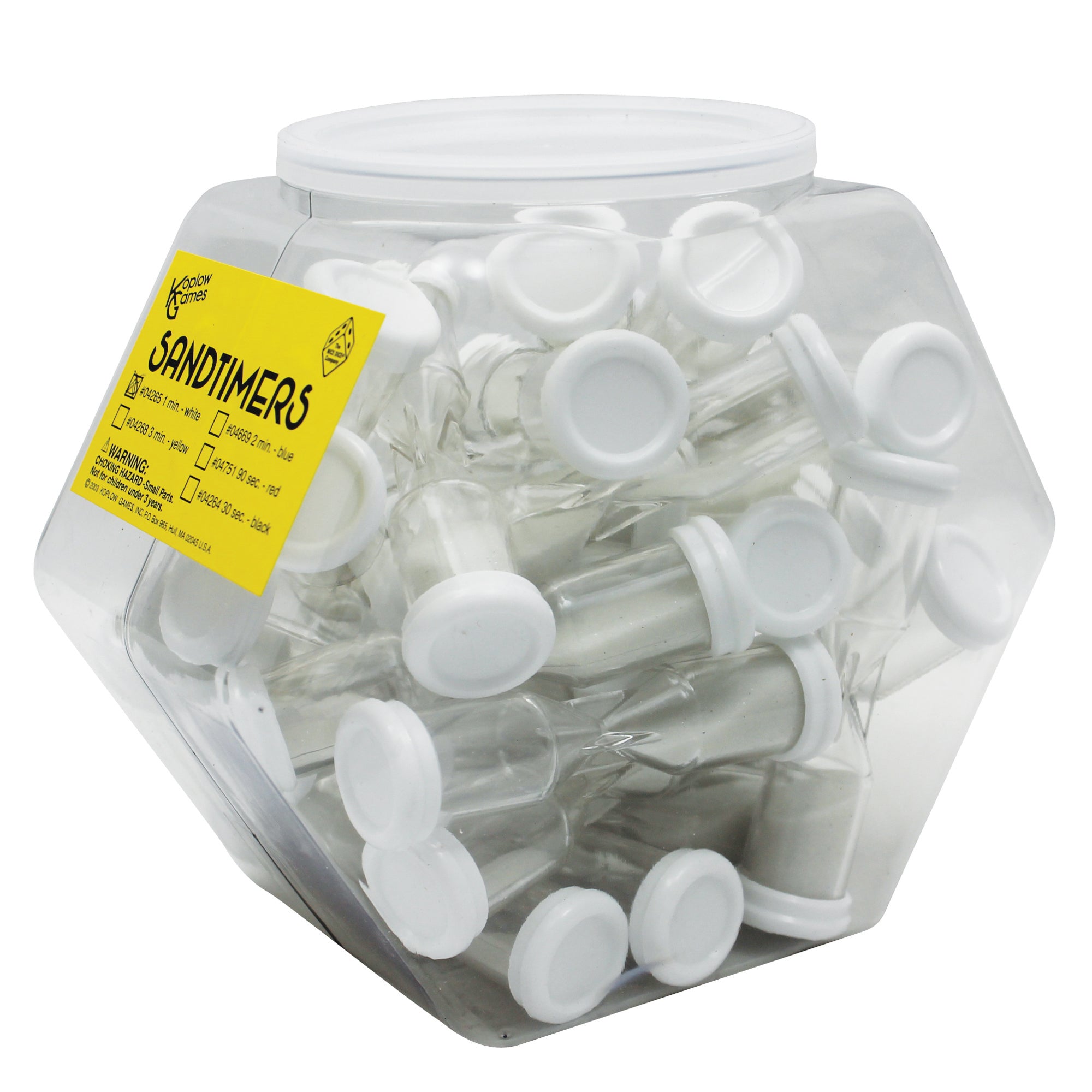 1-Minute Sandtimer, 25 Per Tub - A1 School Supplies