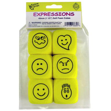 Foam Expressions Dice, 6 Per Pack, 2 Packs - A1 School Supplies