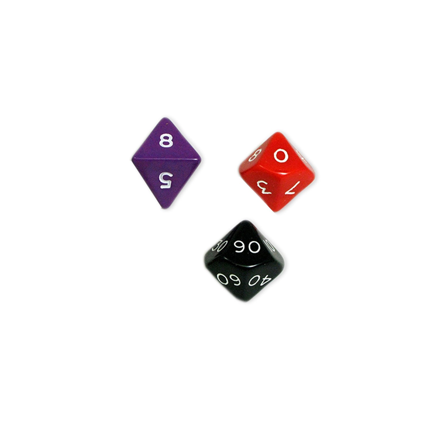 Sampler Set of Opaque Polyhedra Dice, 100 Count