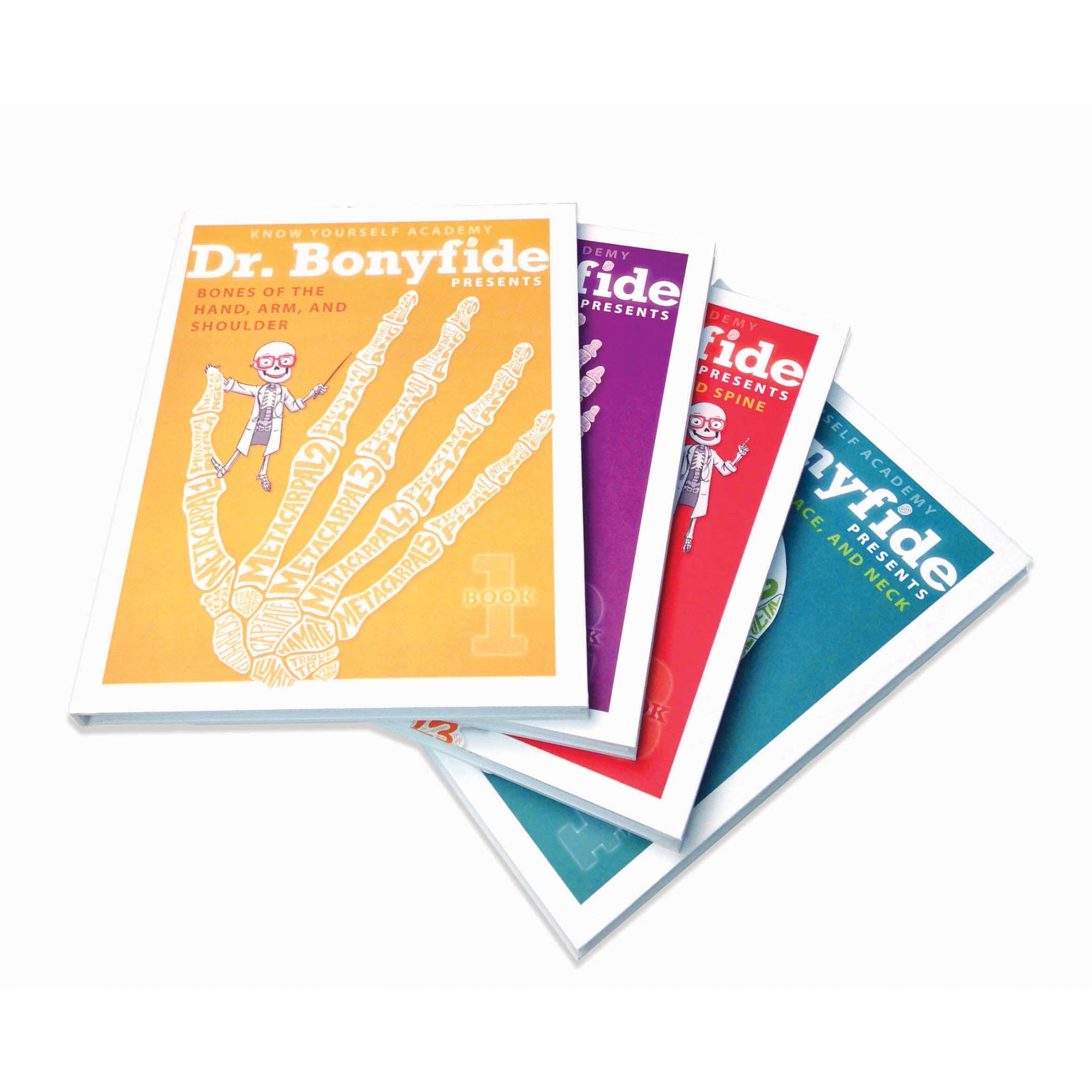 4 Book Set: Dr. Bonyfide Presents 206 Bones of the Human Body - A1 School Supplies