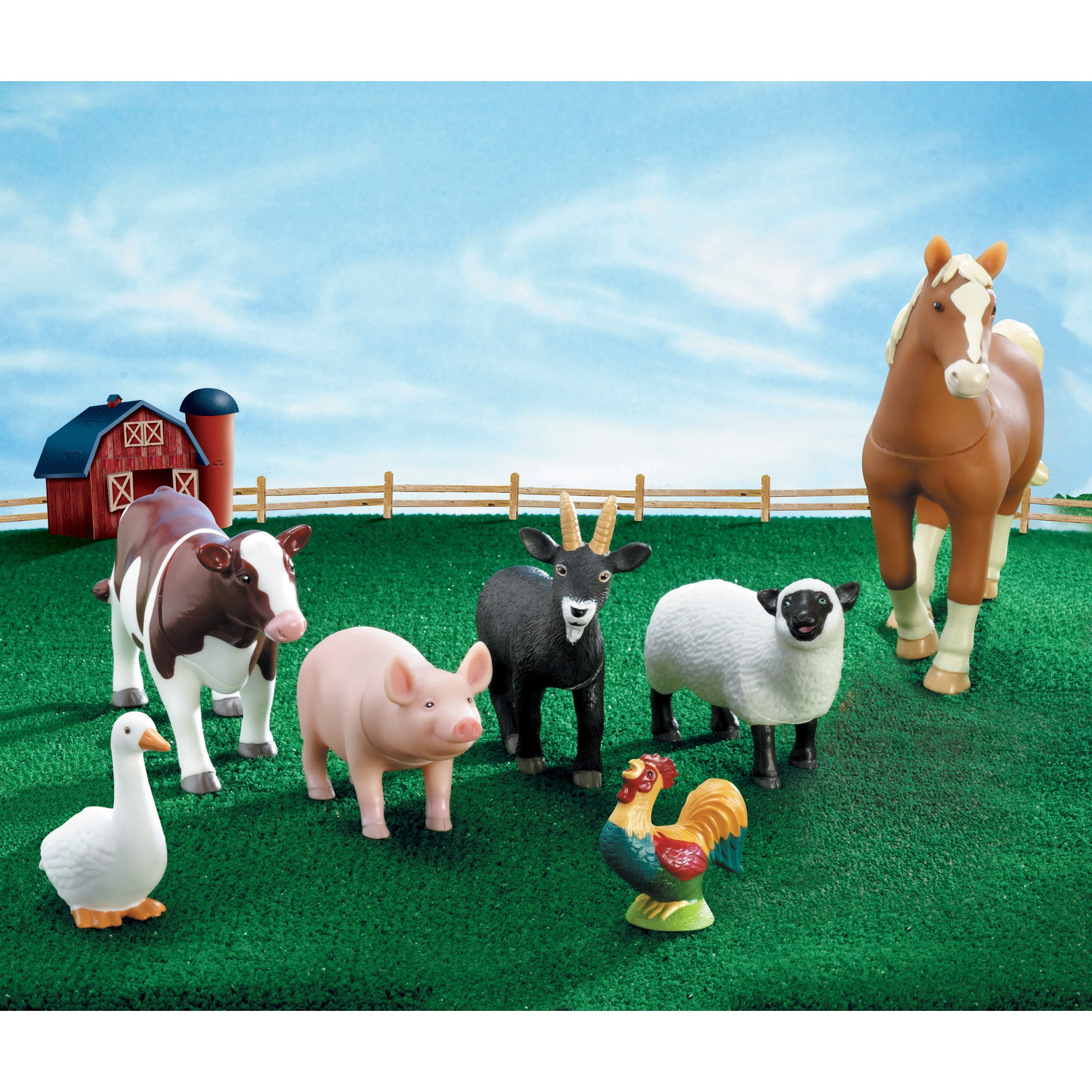 Jumbo Farm Animals, Set of 7