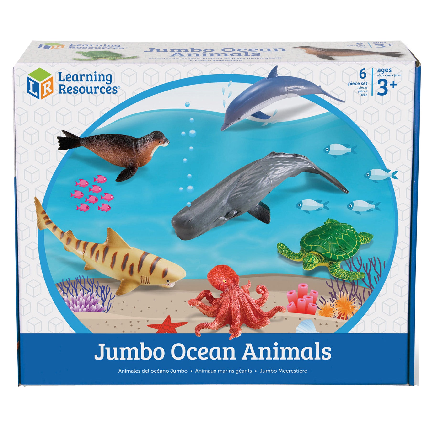 Jumbo Ocean Animals, Set of 6