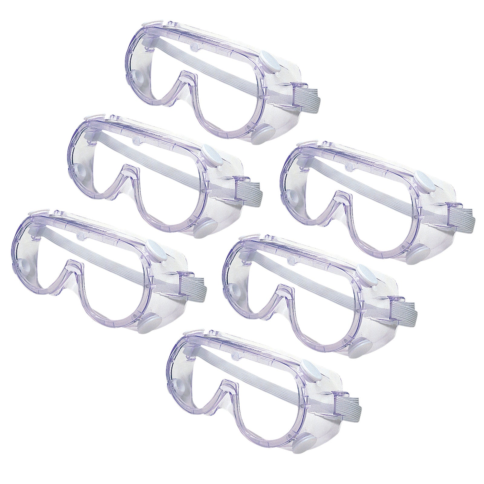 Clear Safety Goggles, Pack of 6