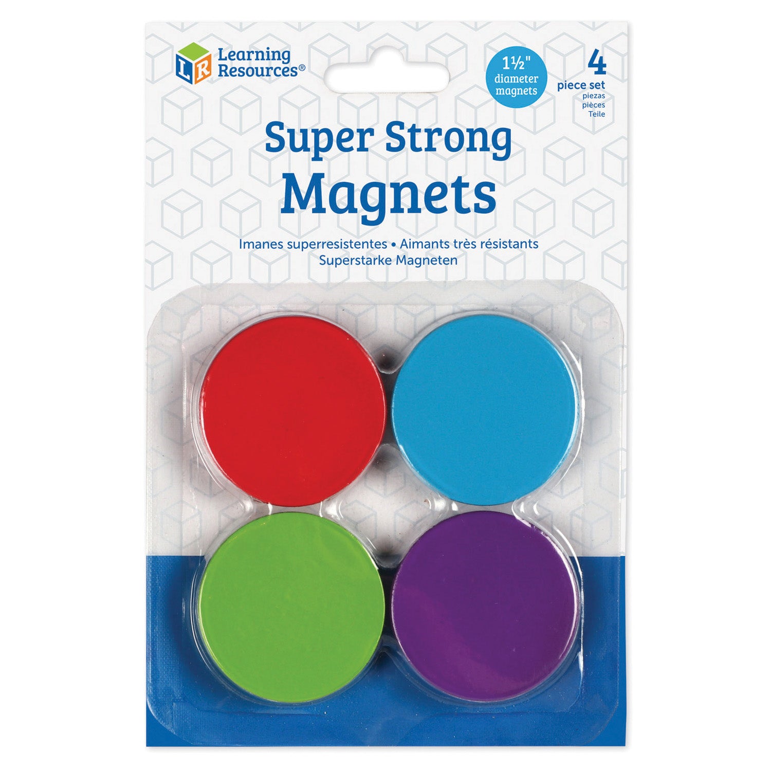 Super Strong Magnets, 1.5", Assorted, Set of 4