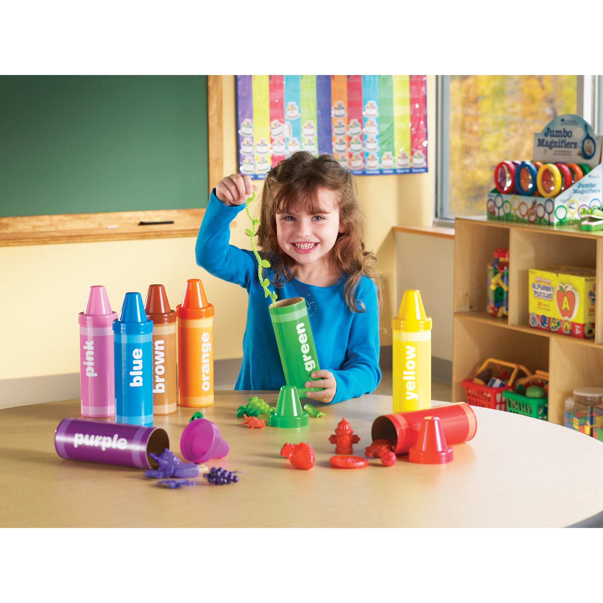 Rainbow Sorting Crayons, 56 Pieces