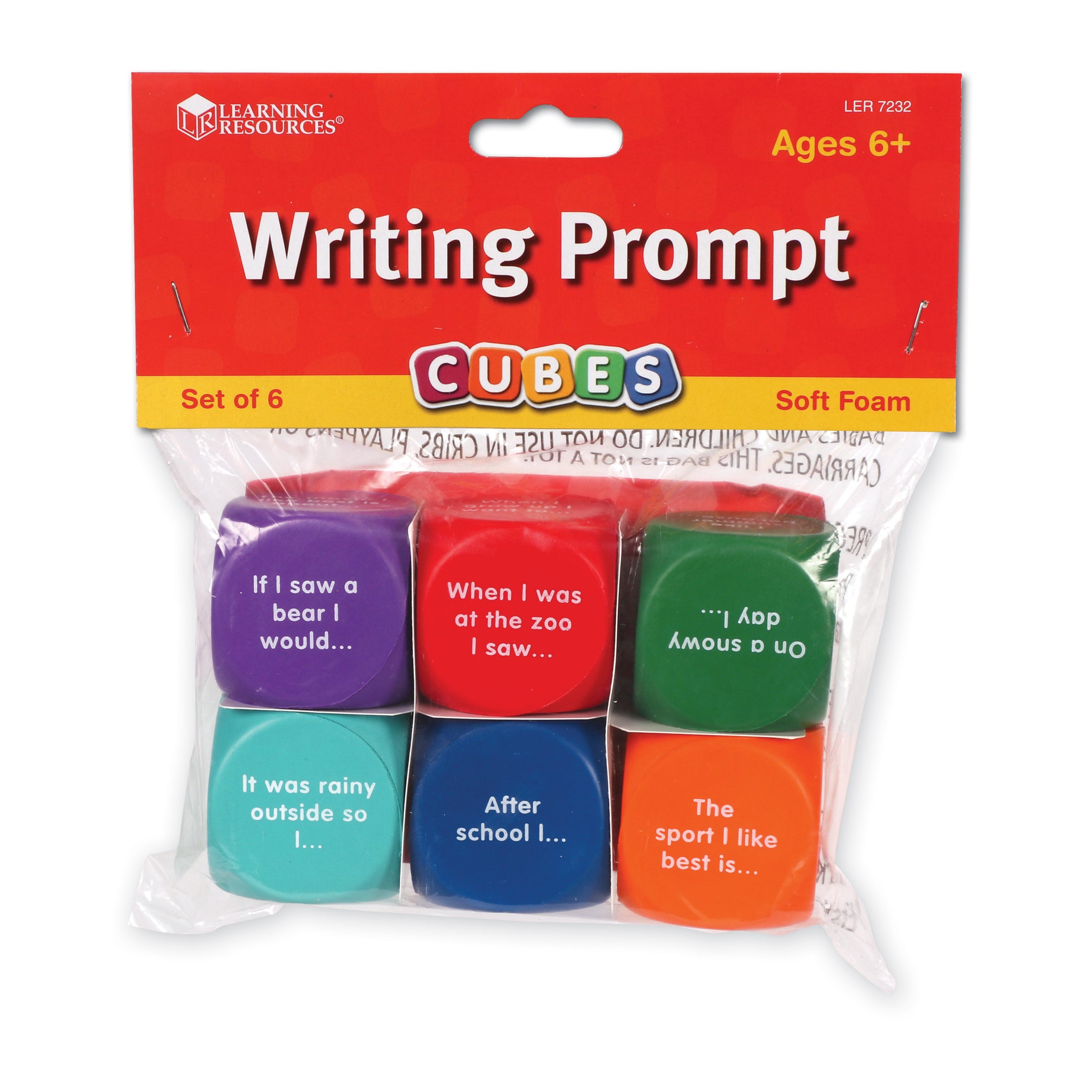 Writing Prompt Cubes, 6 Per Set, 2 Sets