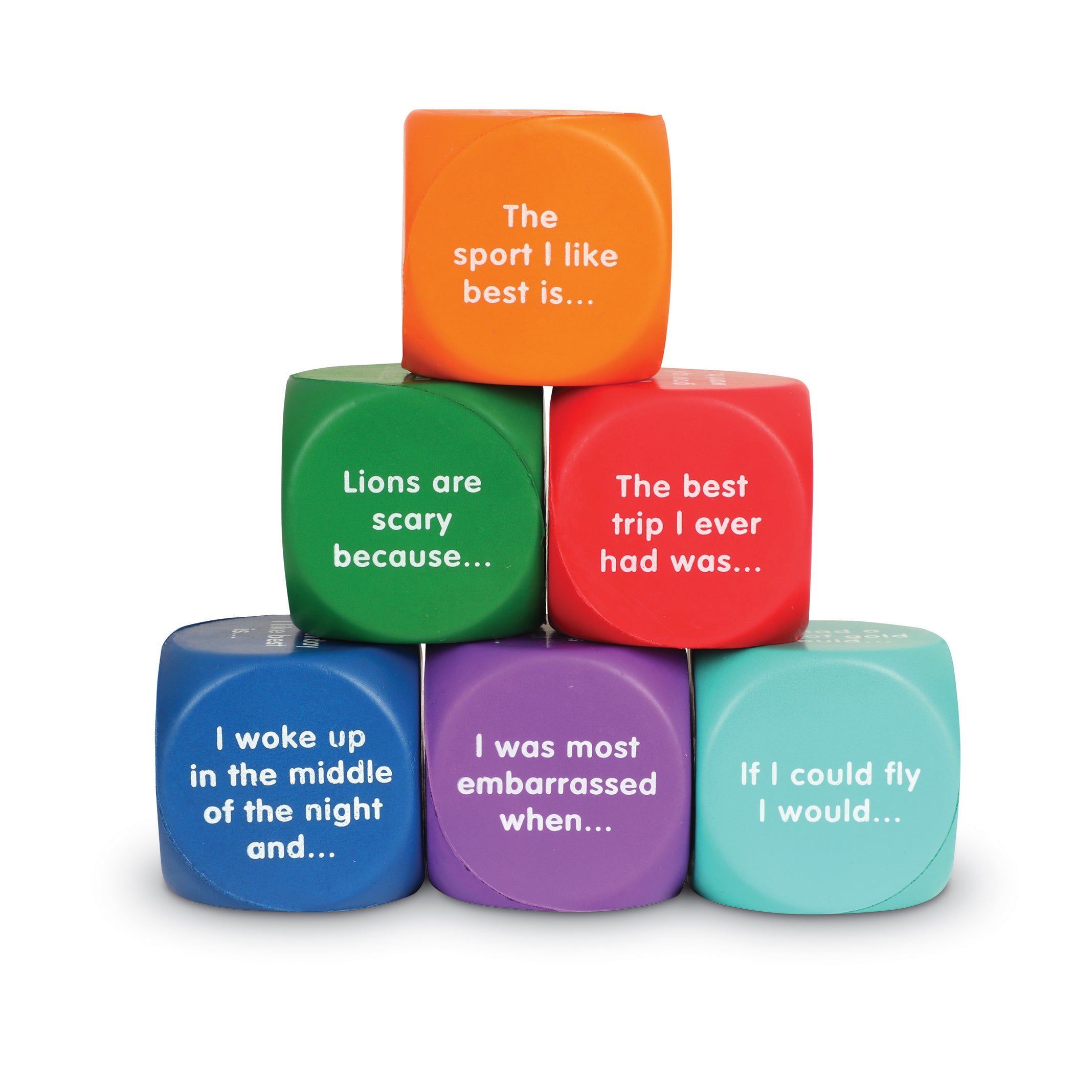 Writing Prompt Cubes, 6 Per Set, 2 Sets