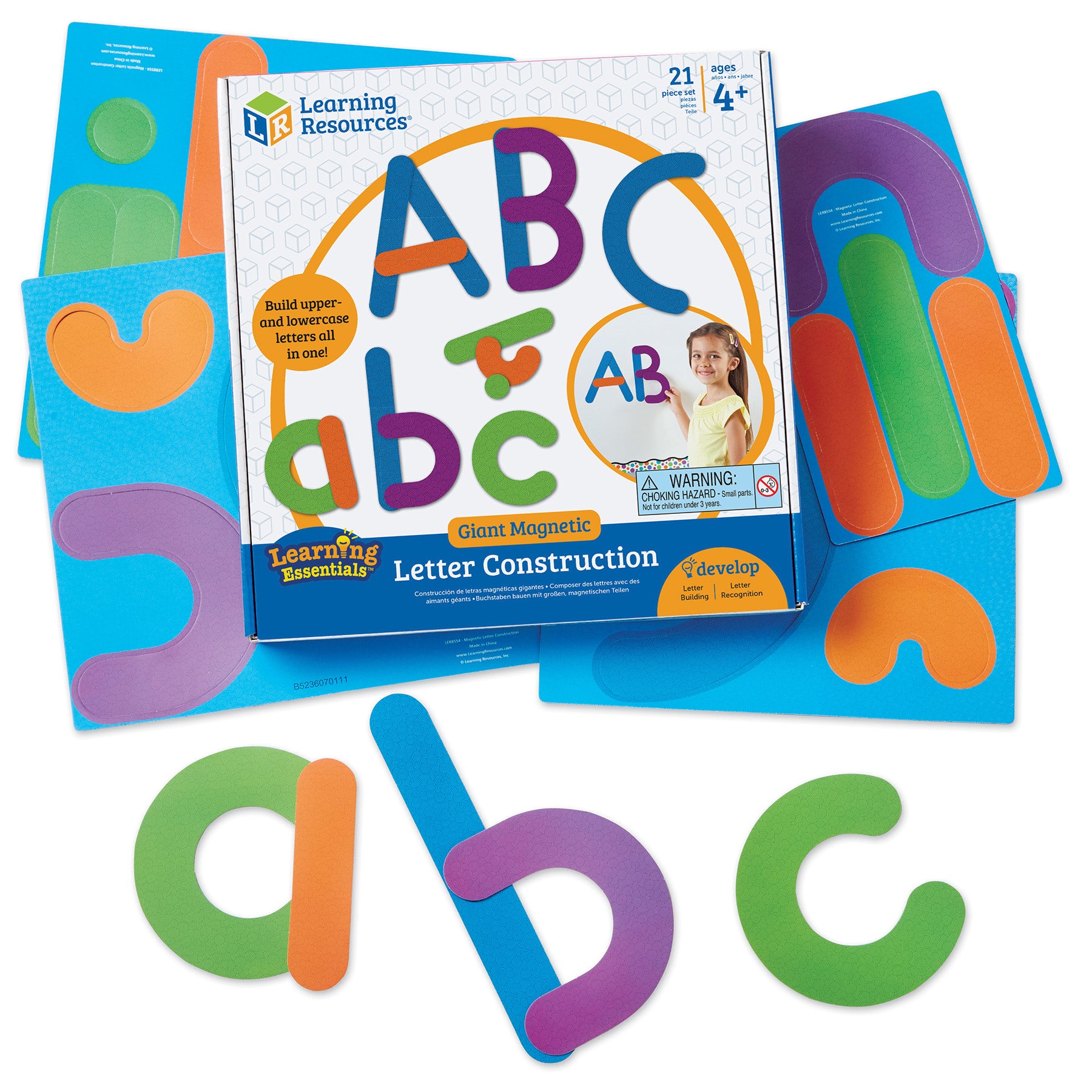 Giant Magnetic Letter Construction, 21-Piece Set