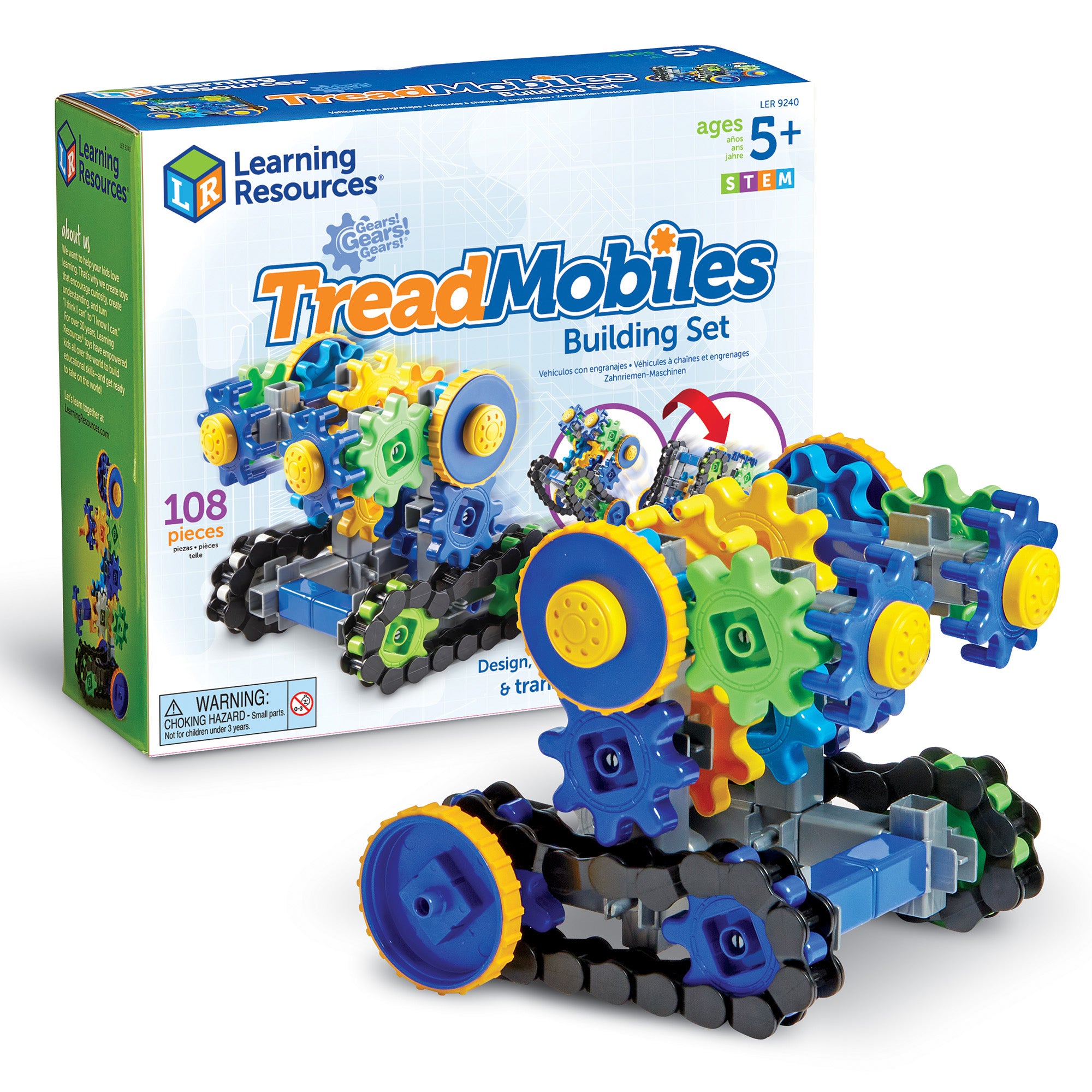 Gears! Gears! Gears!® Treadmobiles Building Set, 108 Pieces