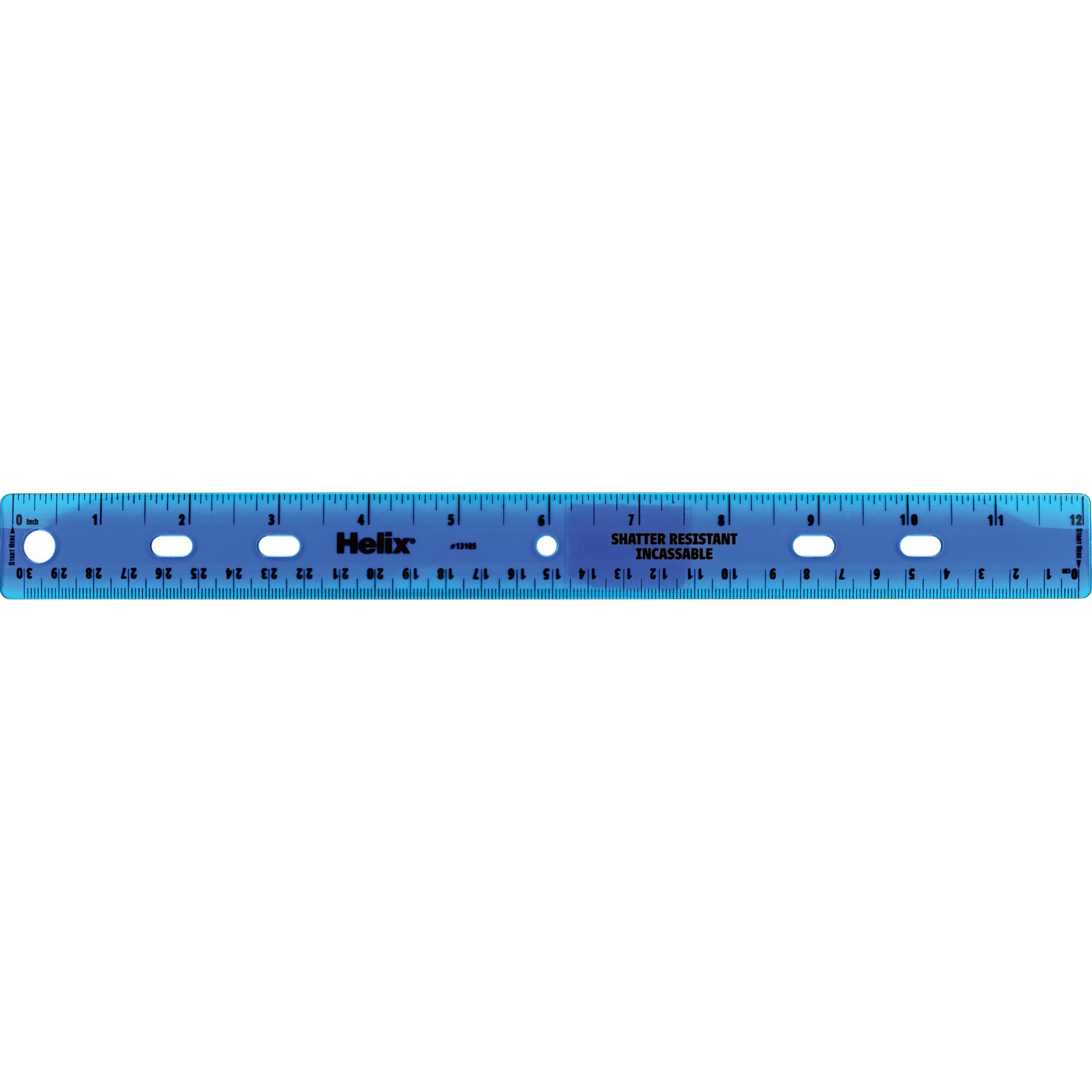 Shatter Resistant Ringbinder Ruler 12" / 30cm, Pack of 25