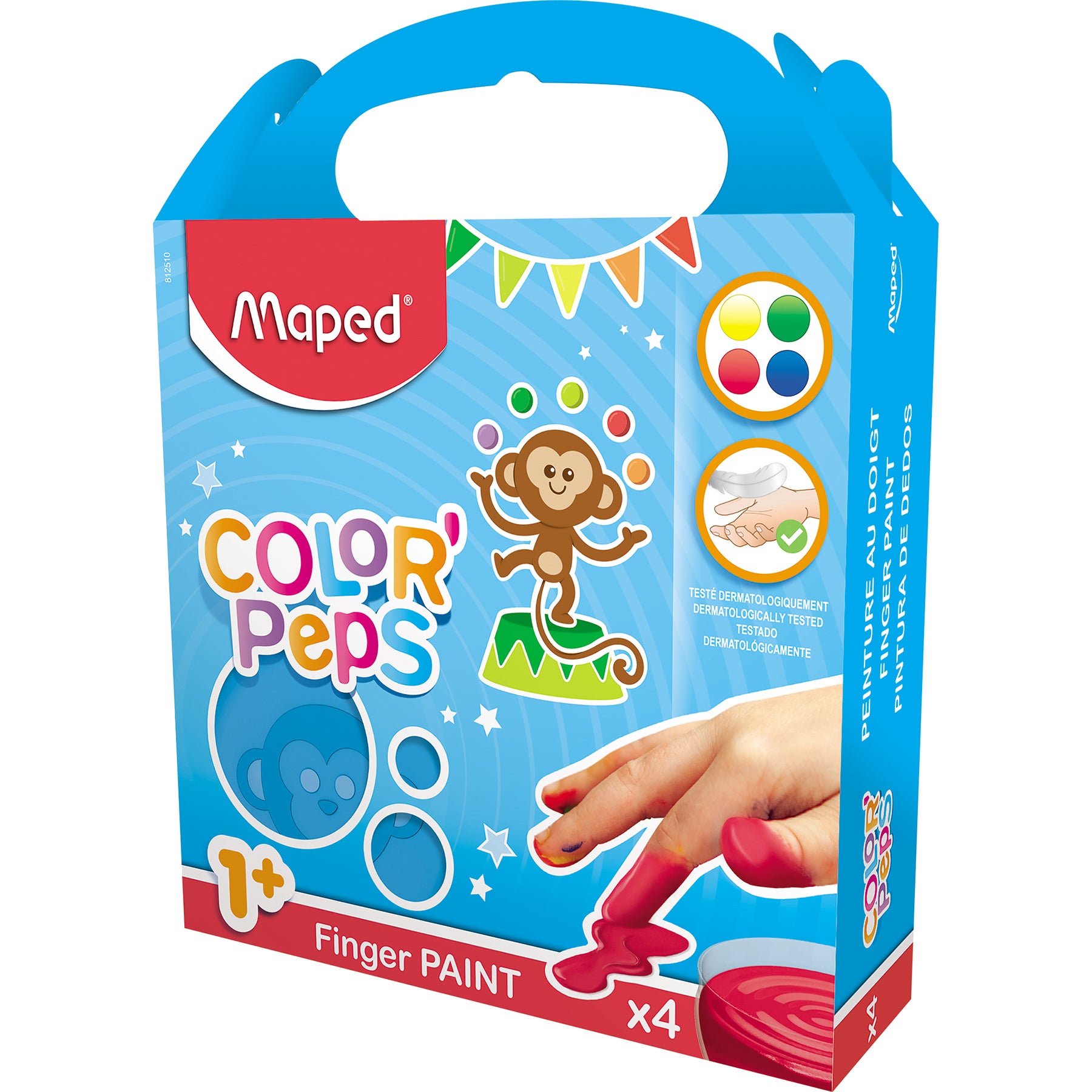 Color'Peps My First Premium Finger Paint, 4 Per Pack, 2 Packs