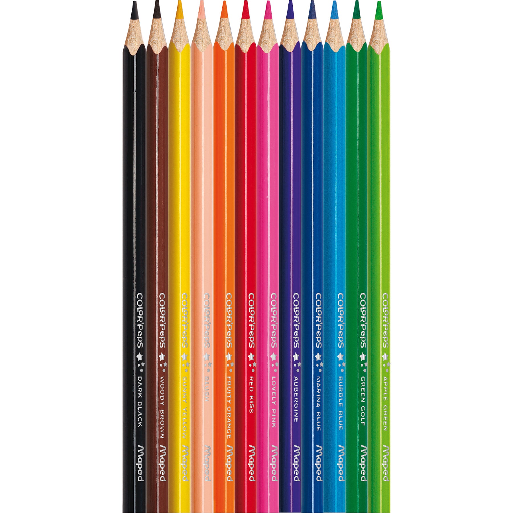 Triangular Colored Pencils, 12 Per Pack, 12 Packs