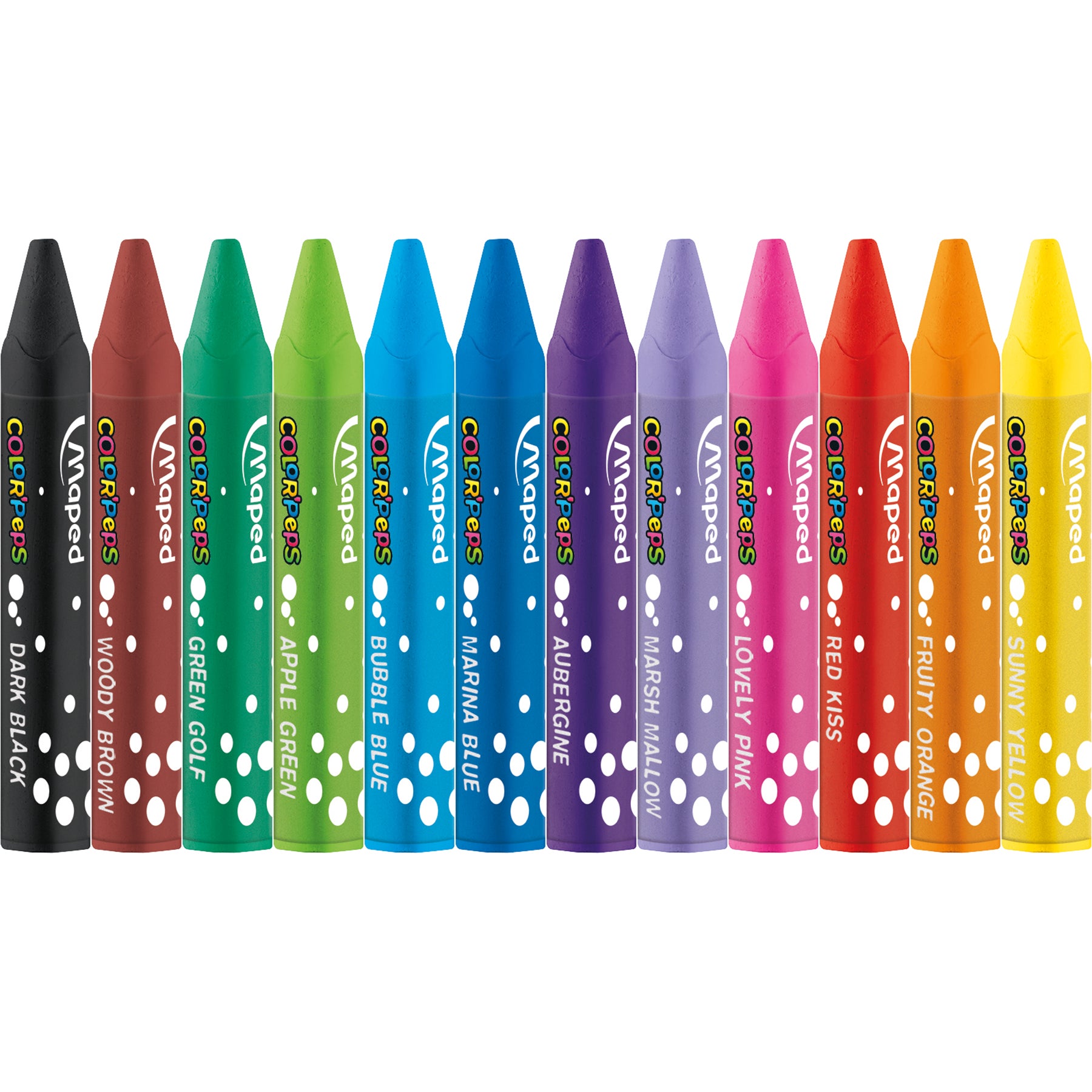 Color'Peps Triangular Oil Pastels, 12 Per Pack, 6 Packs