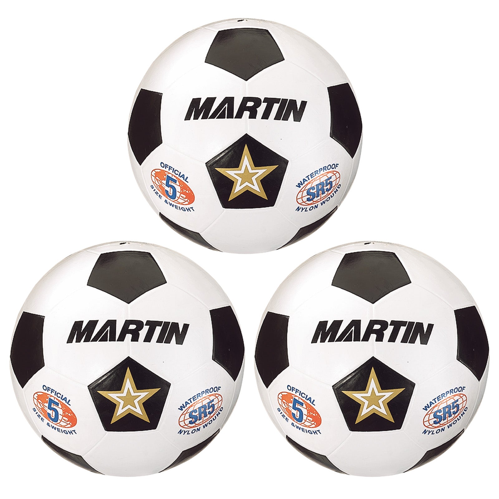 Soccer Ball, Size 5, Pack of 3