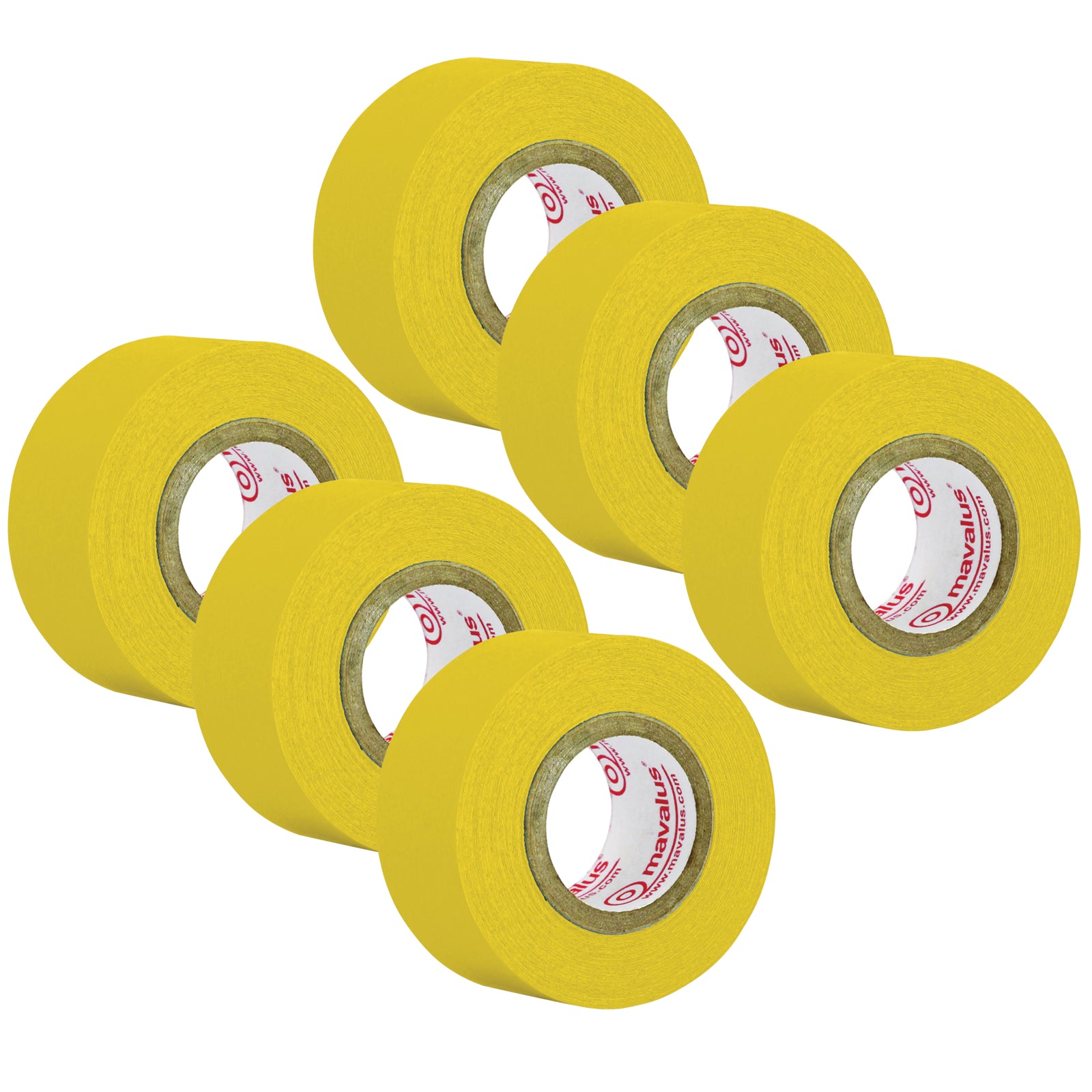 Tape, 1" x 324", Yellow, 6 Rolls