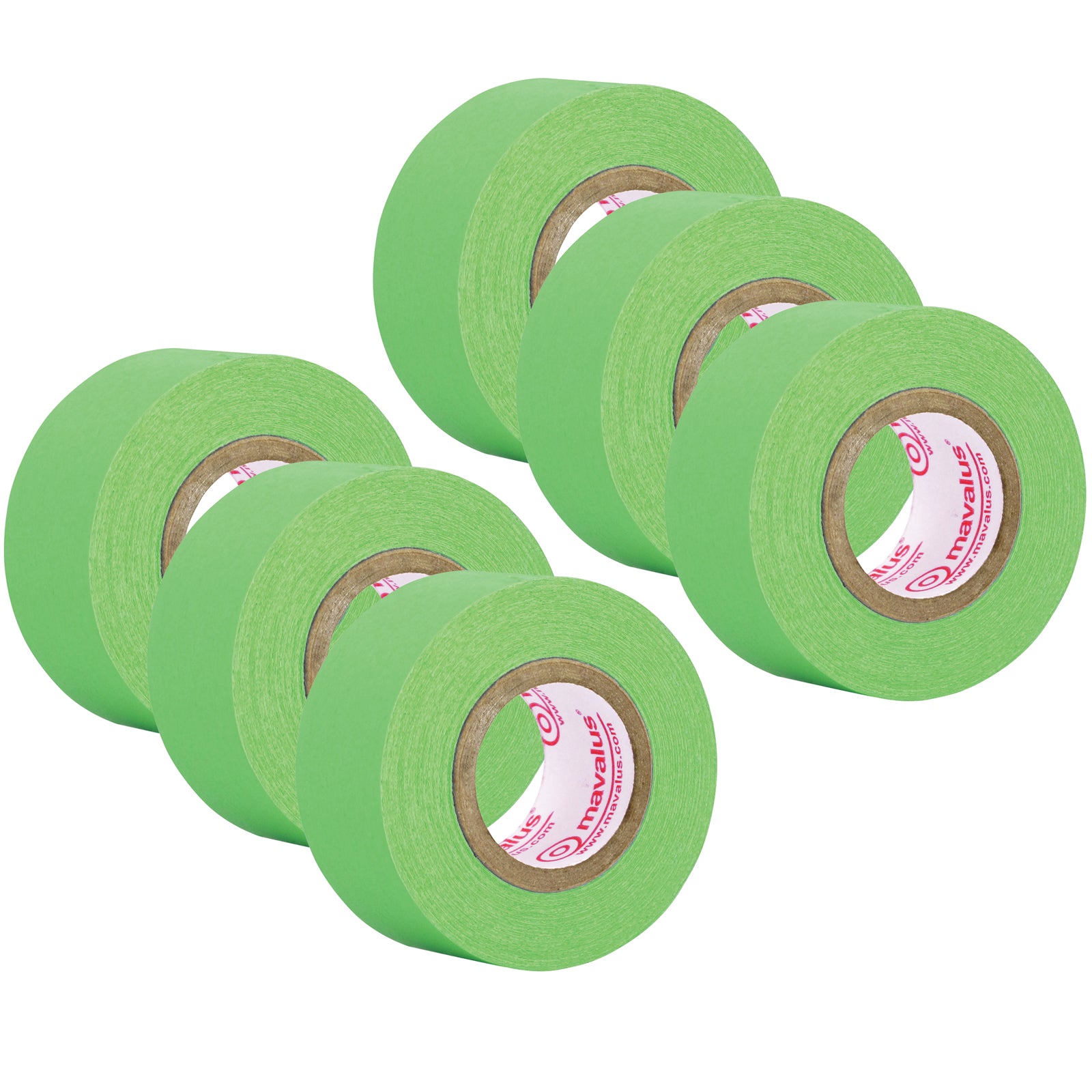 Tape, 1" x 324", Green, 6 Rolls