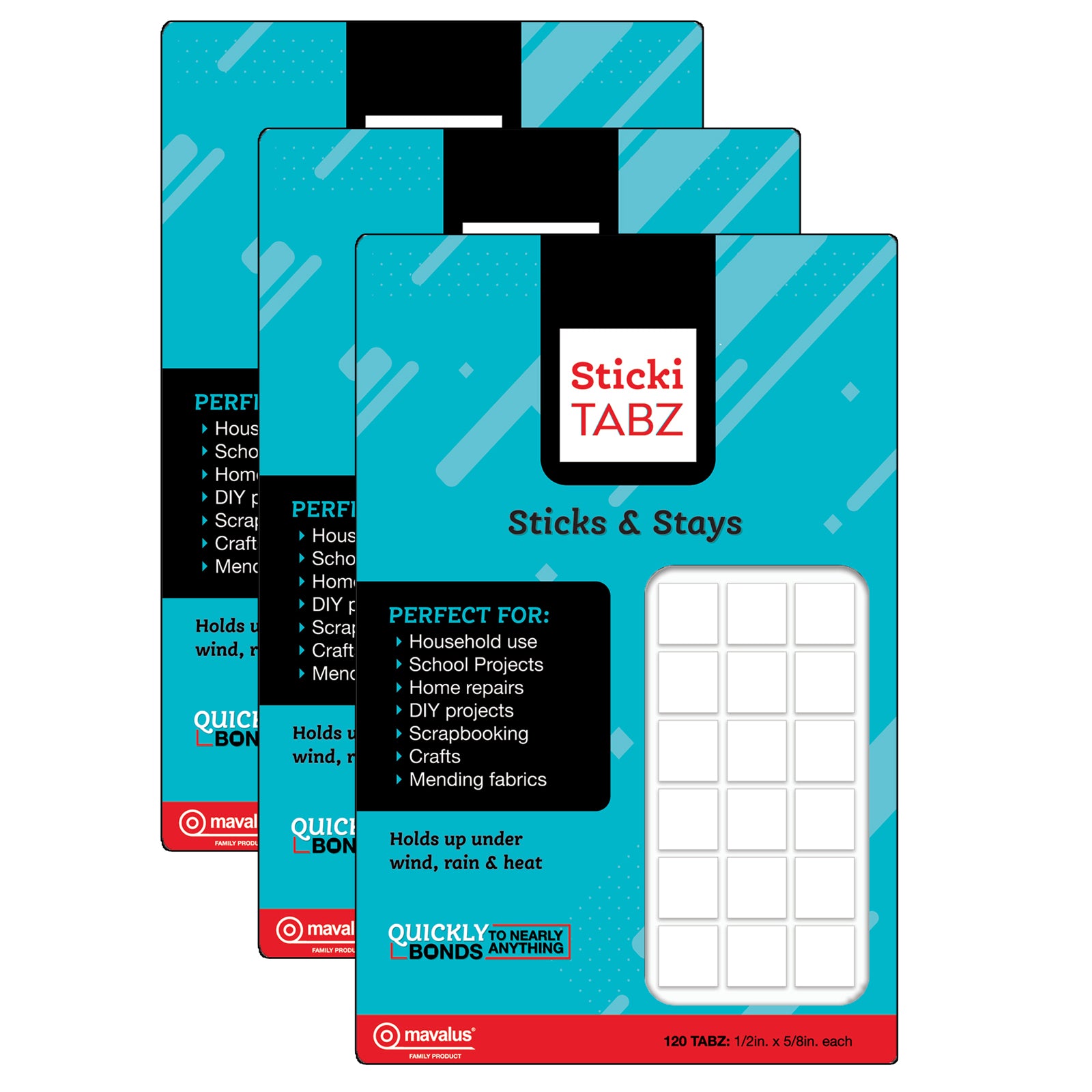 Sticki TABZ, 120 per Pack, 3 Packs