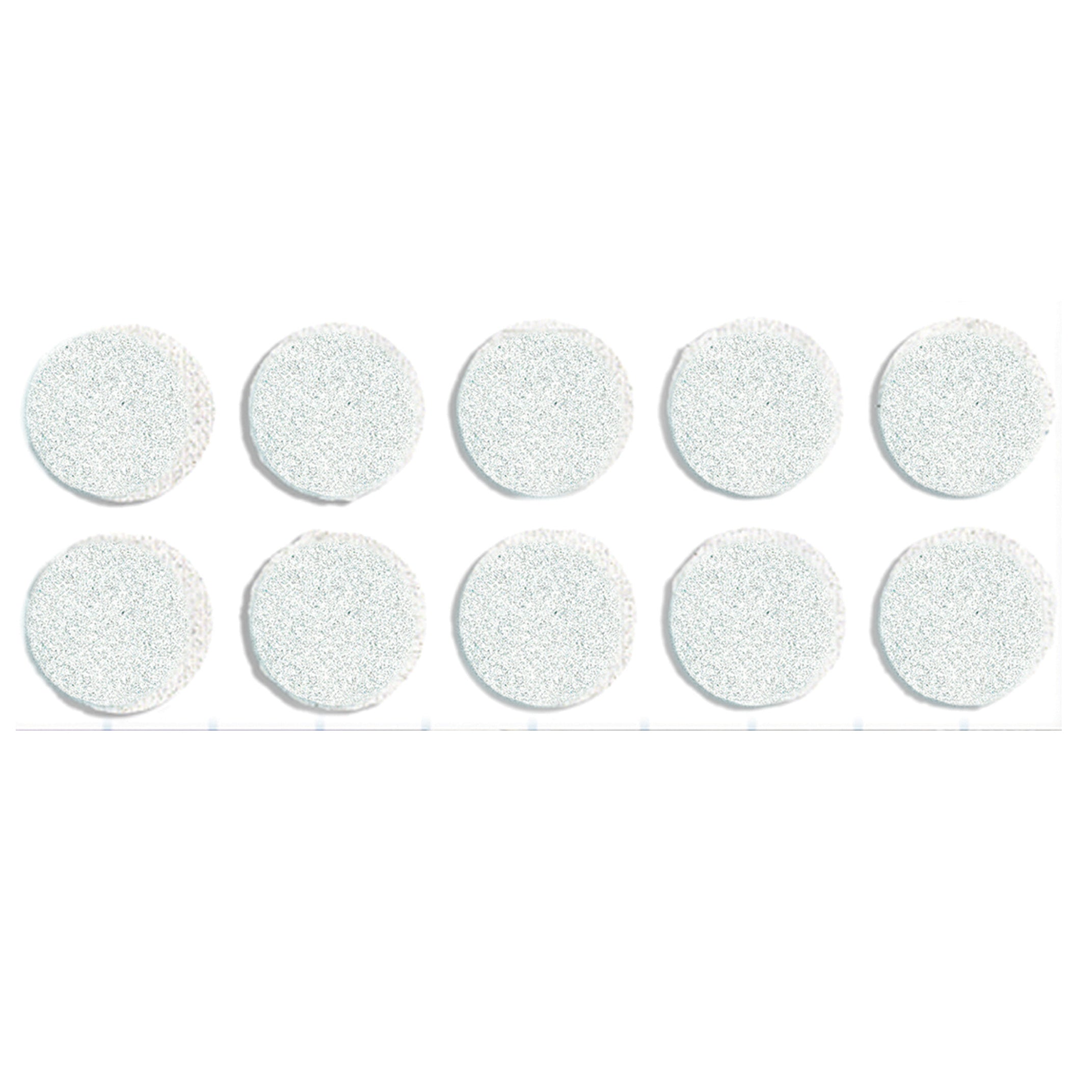 Hook N Loop Dots, 5/8", White, 30 Per Pack, 6 Packs