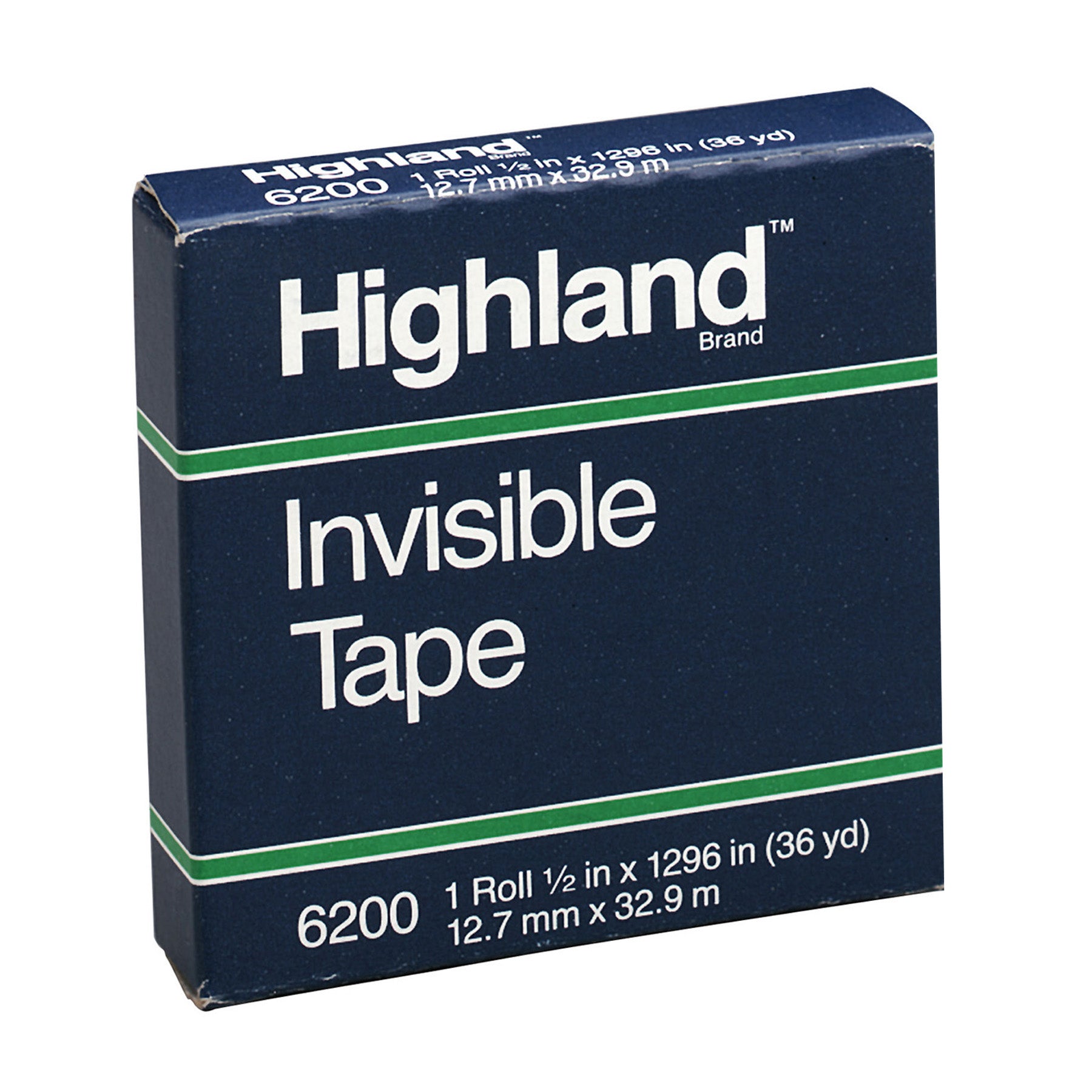 Invisible Tape, 1/2" x 1296", 12 Rolls