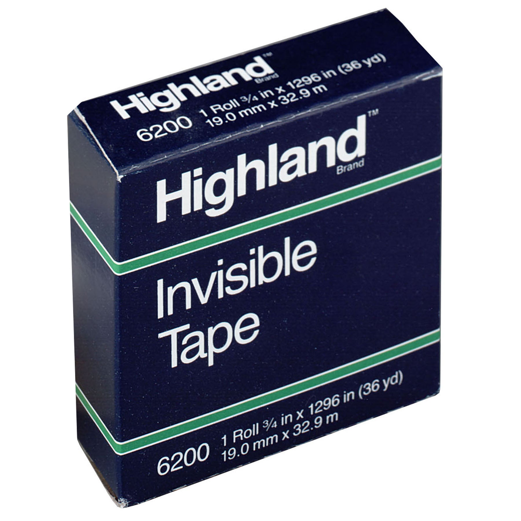 Invisible Tape, 3/4" x 1296", 6 Rolls