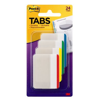 Tabs, Assorted Primary Colors, 24 Per Pack, 6 Packs - A1 School Supplies