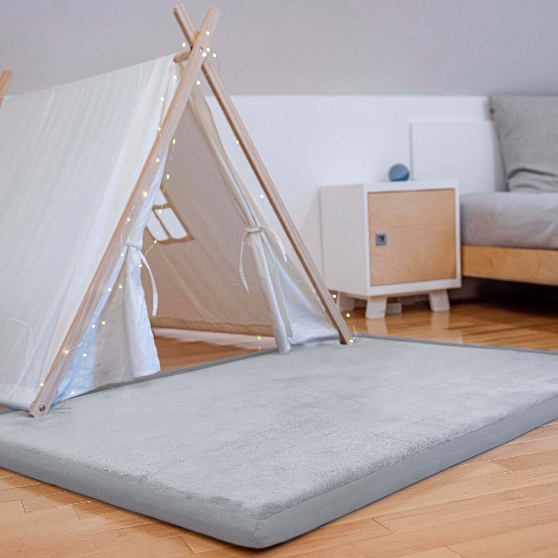 Tatami Play Mat, Grey Birch, 100 x 150 x 3 cm