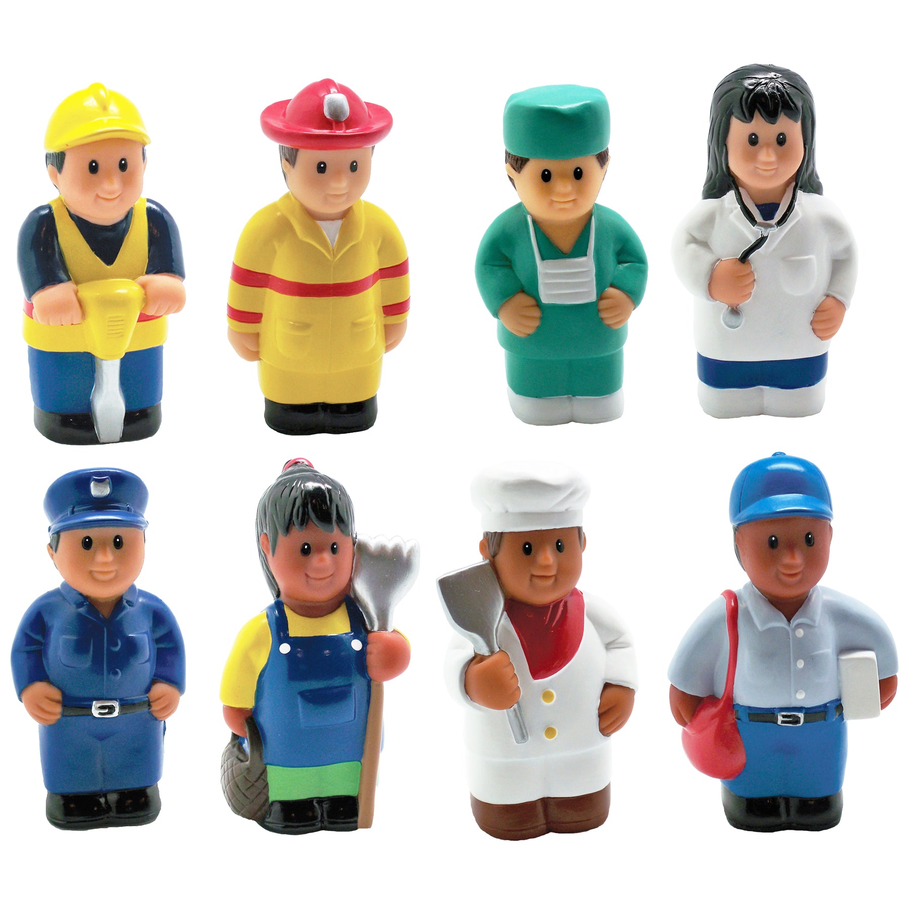 Multicultural Community Helper Figures, Set of 8