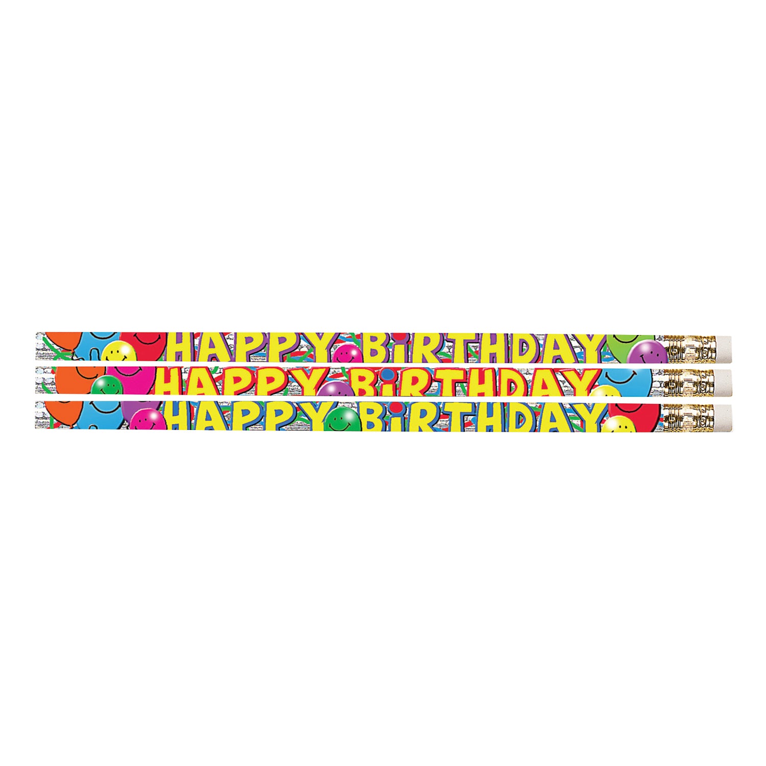 Birthday Bash Motivational/Fun Pencils, 12 Per Pack, 12 Packs