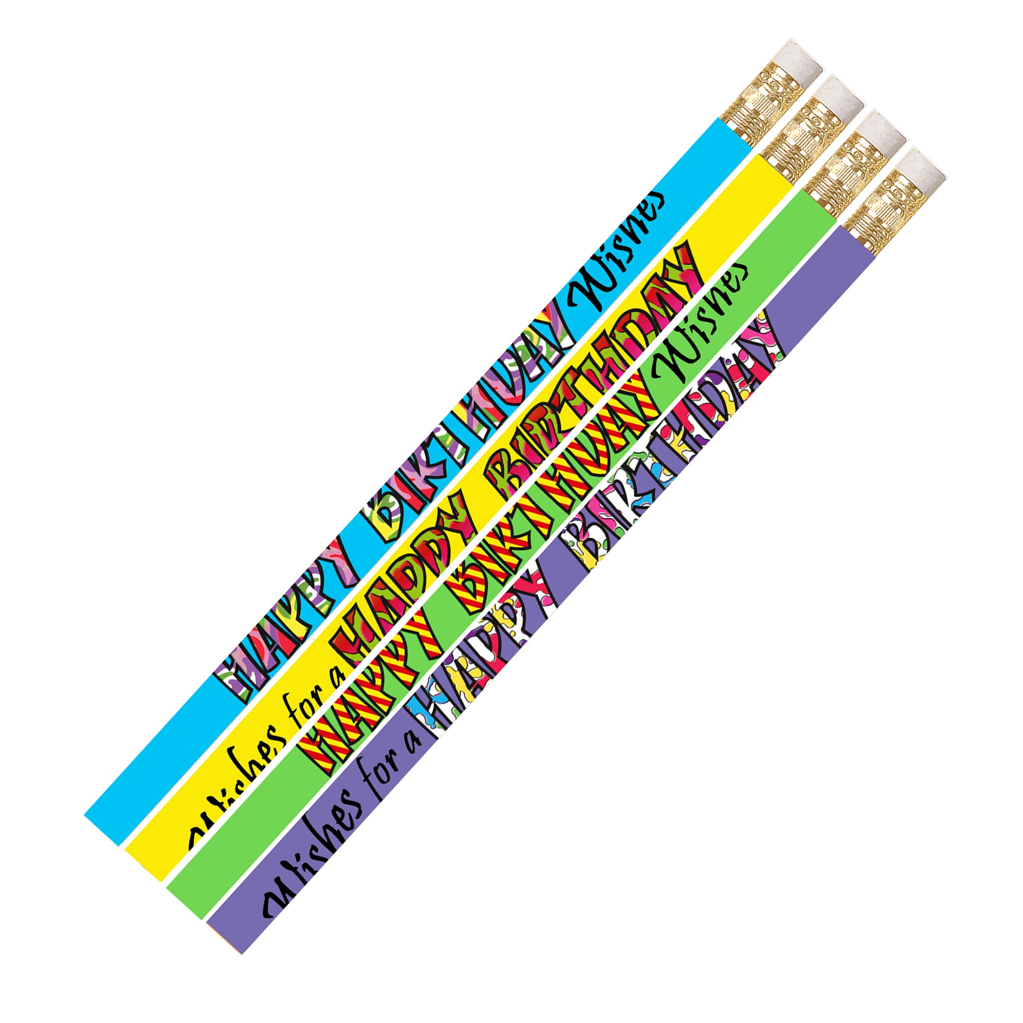 Musgrave Happy Birthday Wishes Pencil, Pack of 144