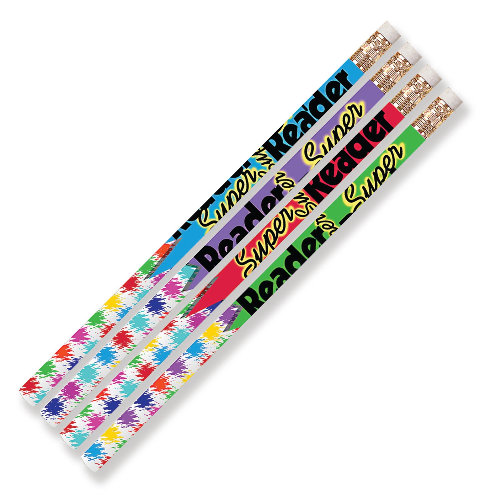 Super Reader Motivational Pencils, 12 Per Pack, 12 Packs