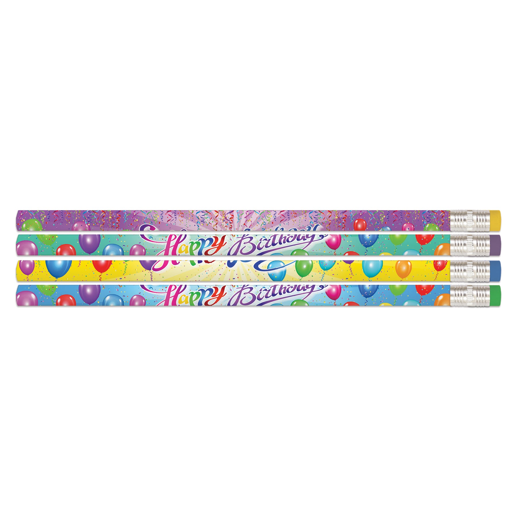 Happy Birthday Rainbow Pencil, 12 Per Pack, 12 Packs